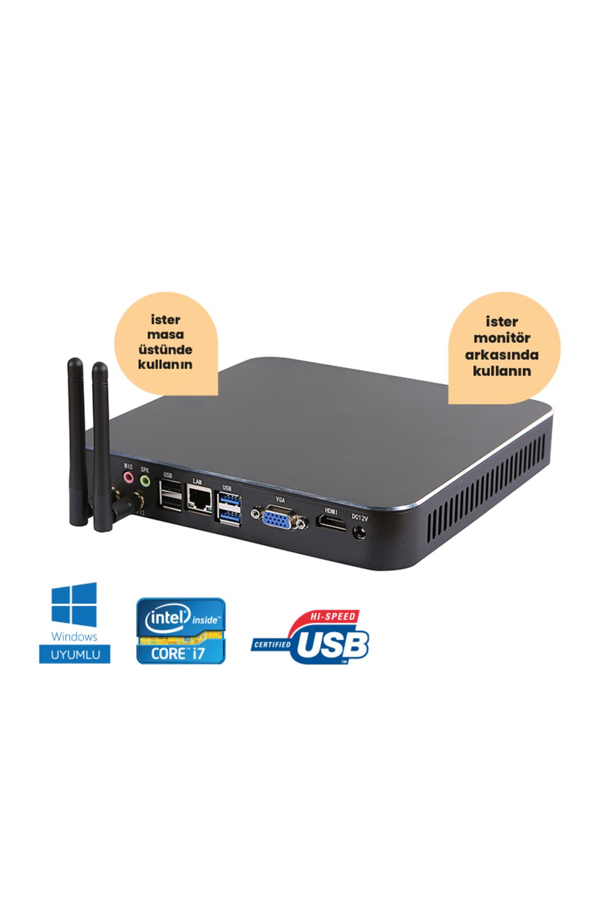 HNC TOUCH TECHNOLOGY Mini Pc 8250u Intel Core I5 8 Gb 256 Gb Ssd Freedos