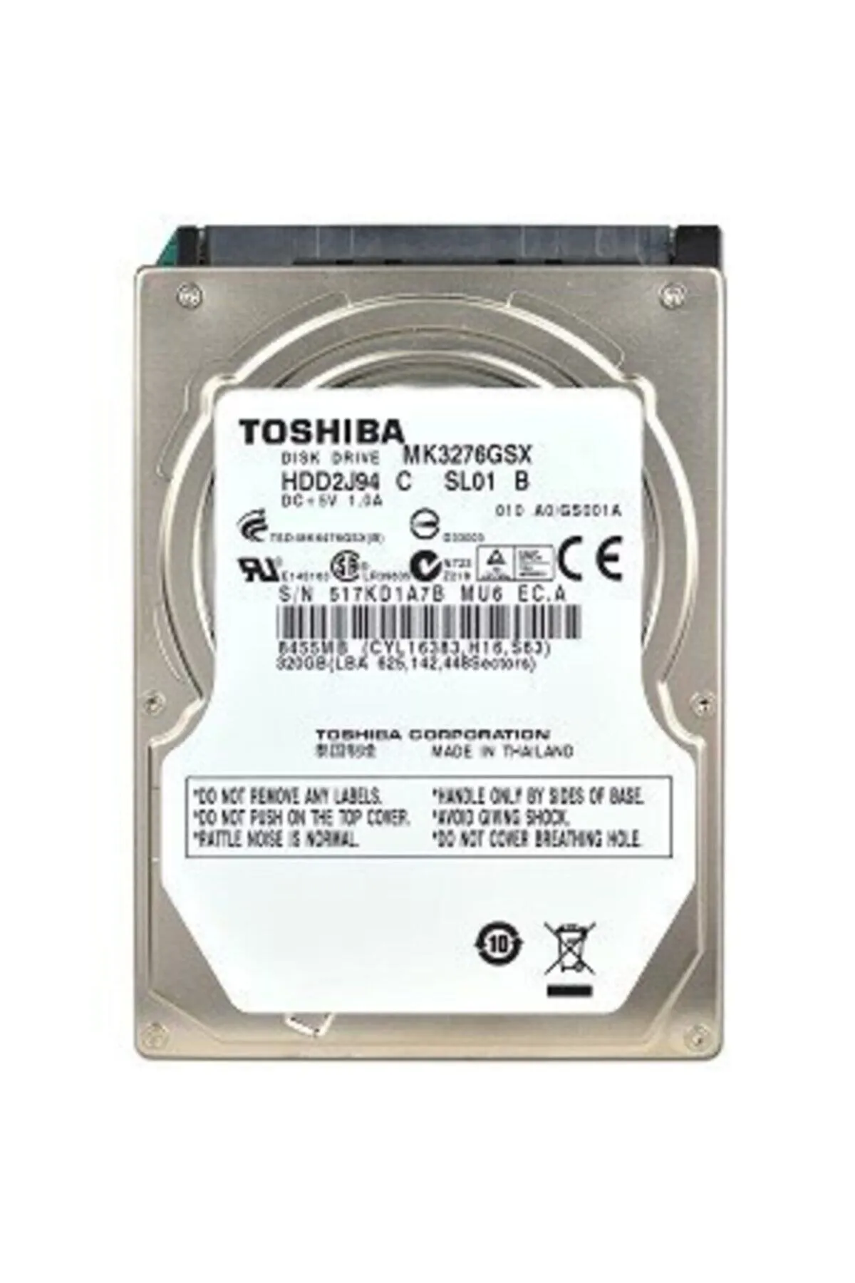 Toshiba Mk3265gsx 320 Gb Hdd