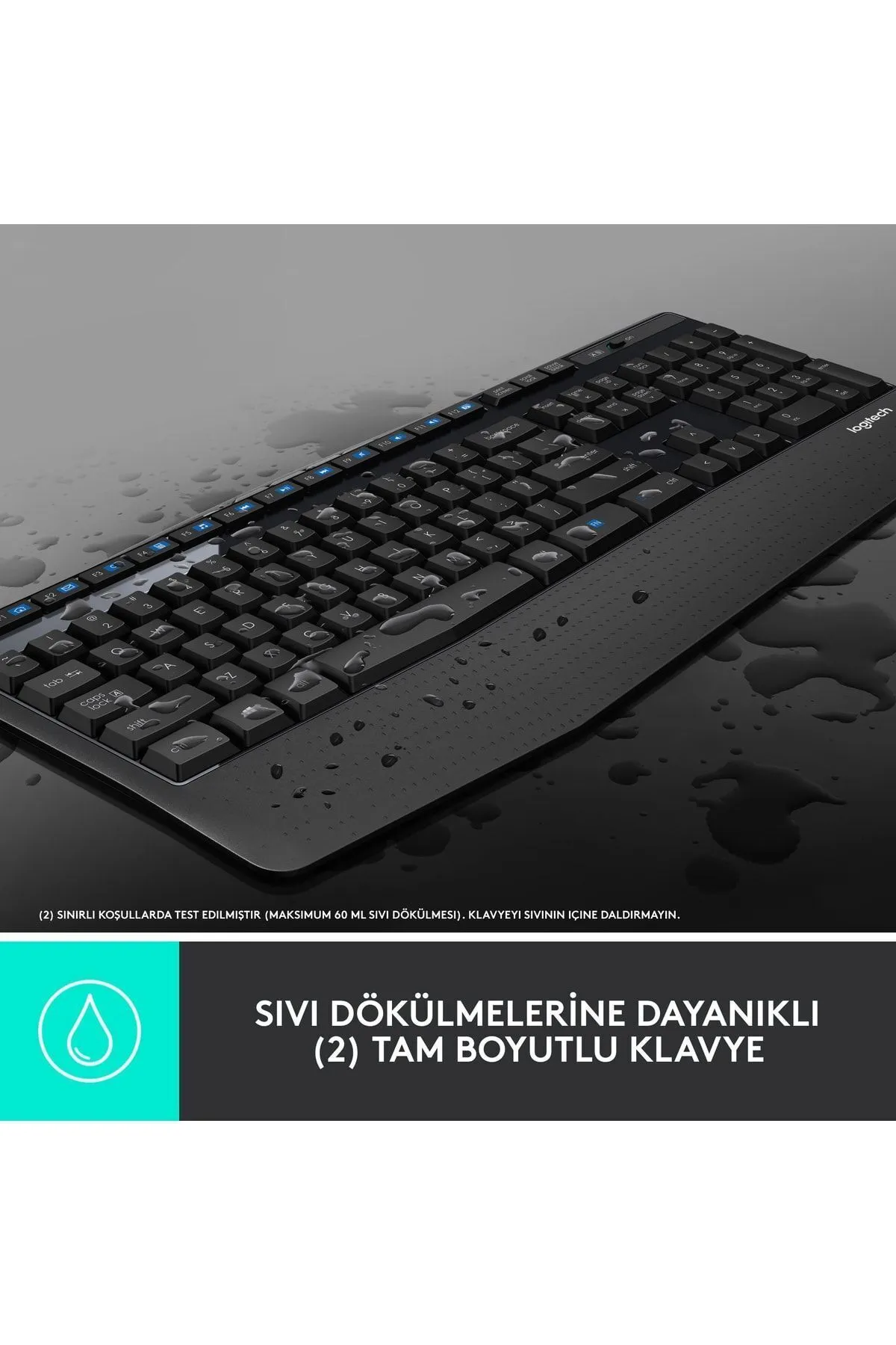 Logitech MK345 Kablosuz Klavye Mouse Set Türkçe Siyah Wireless Combo