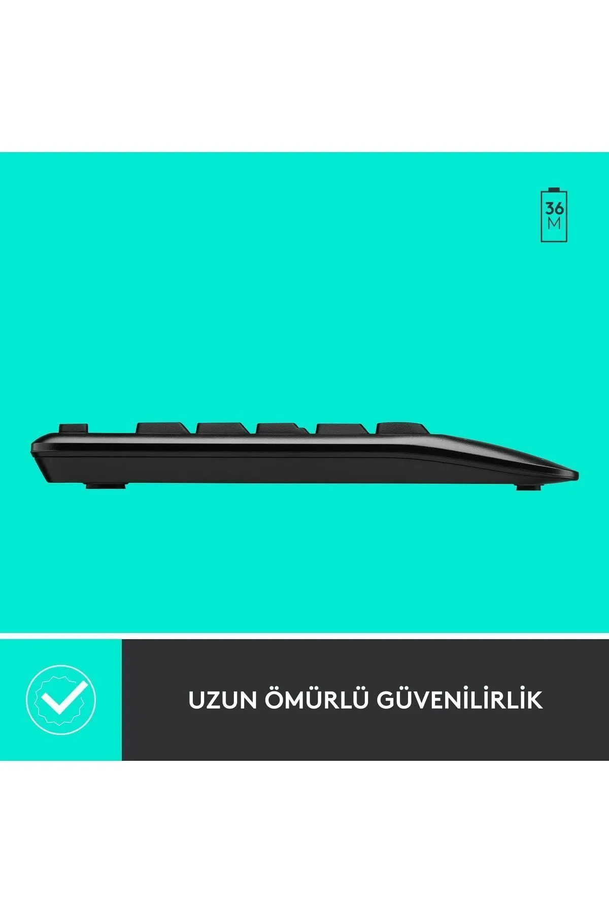 Logitech MK345 Kablosuz Klavye Mouse Set Türkçe Siyah Wireless Combo