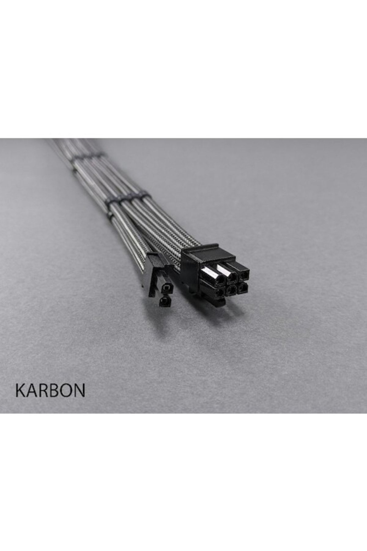 OEM Mm 6+2 Pin Sleeved Vga (e.kartı) Uzatma Kablosu Karbon