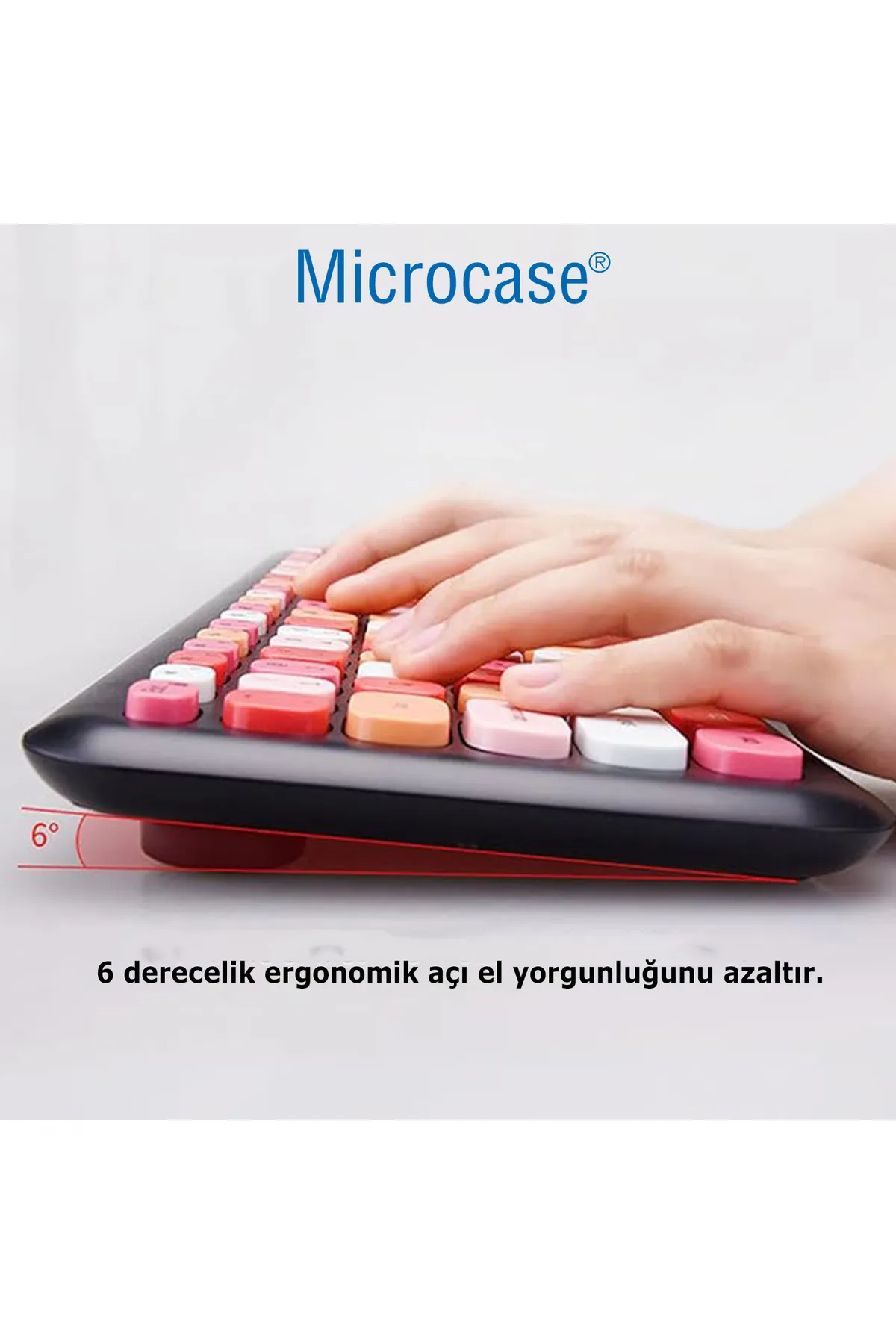 Microcase Mofii 666 2.4G Kablosuz Karışık Renkli Klavye ve Mouse Set-AL4185