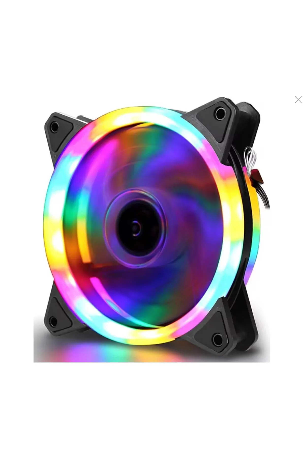 Osqar Molex Girişli Sessiz Renkli Fan 12cm Rainbow Kasa Fanı Rgb 120mm Fan