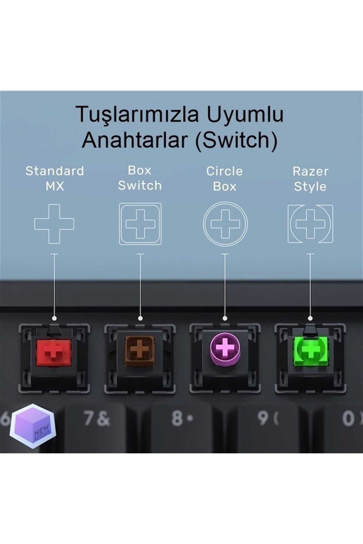 New Keycaps Mor Detaylı Tasarım Esc Mekanik Klavye Tuşu Artisan Keycaps