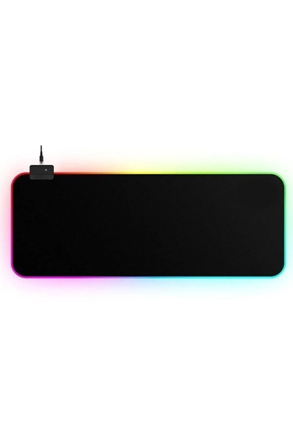 starnewstore Mouse Pad Led Işıklı Baskısız Siyah Renk Mouse Pad Kaymaz Taban Gaming Mouse Pad 78x30cm Sfey