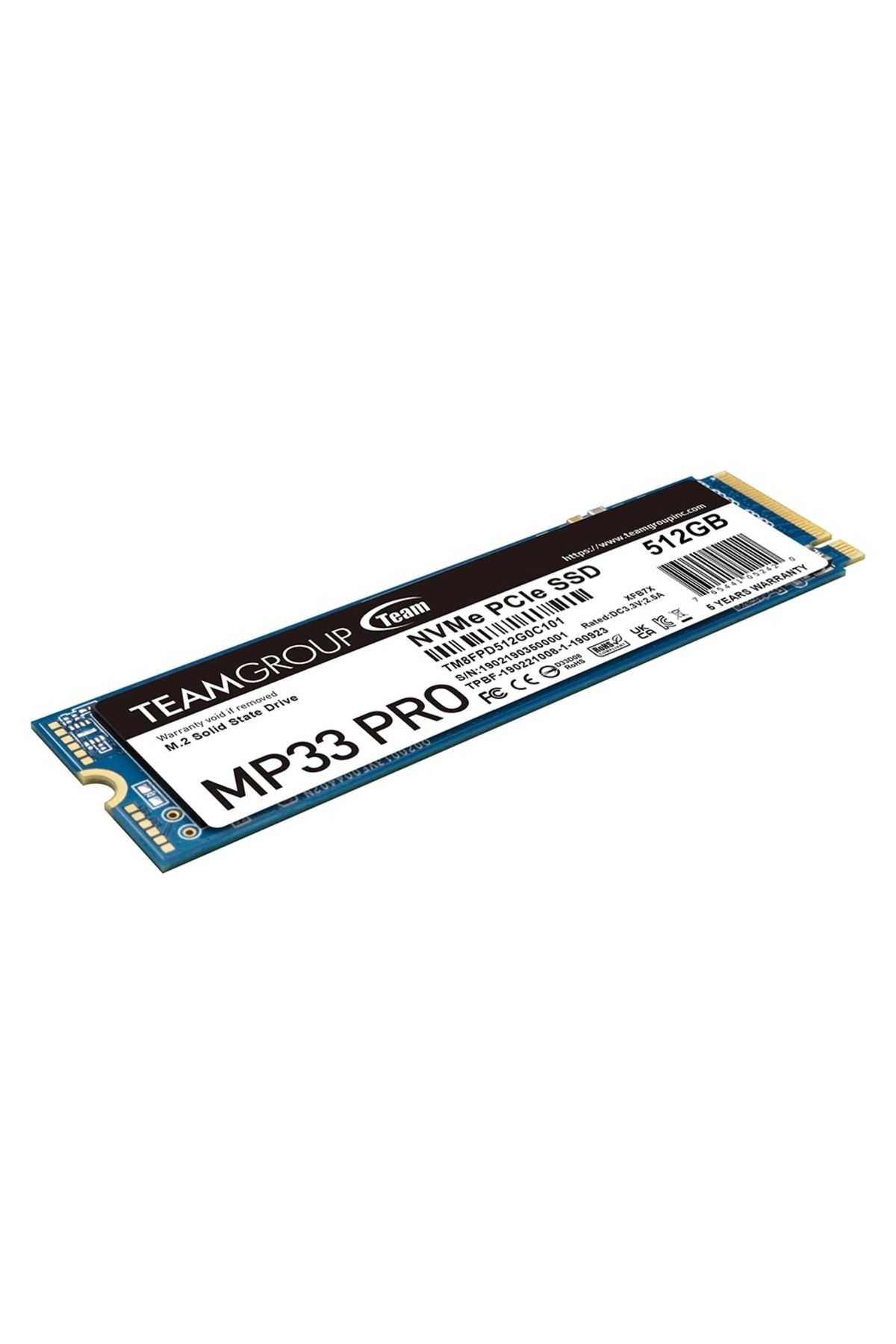 TEAM Mp33 Pro 512gb 2400/2000mb/s Nvme Pcıe Gen3x4 M.2 Ssd Disk (TM8FPD512G0C101)