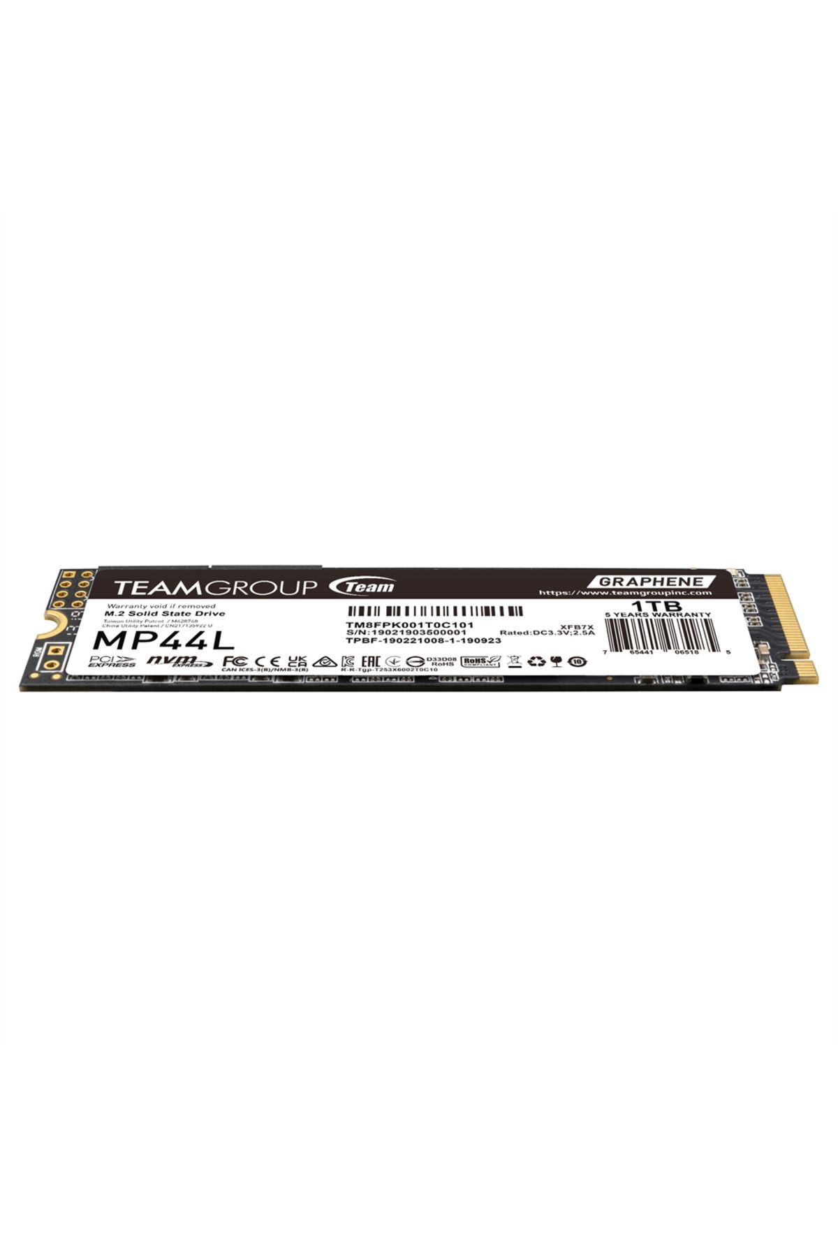 TEAM MP44L 1TB Gen4x4 5000/4500MB/s NVMe PCIe M.2 SSD Disk (TM8FPK001T0C101)