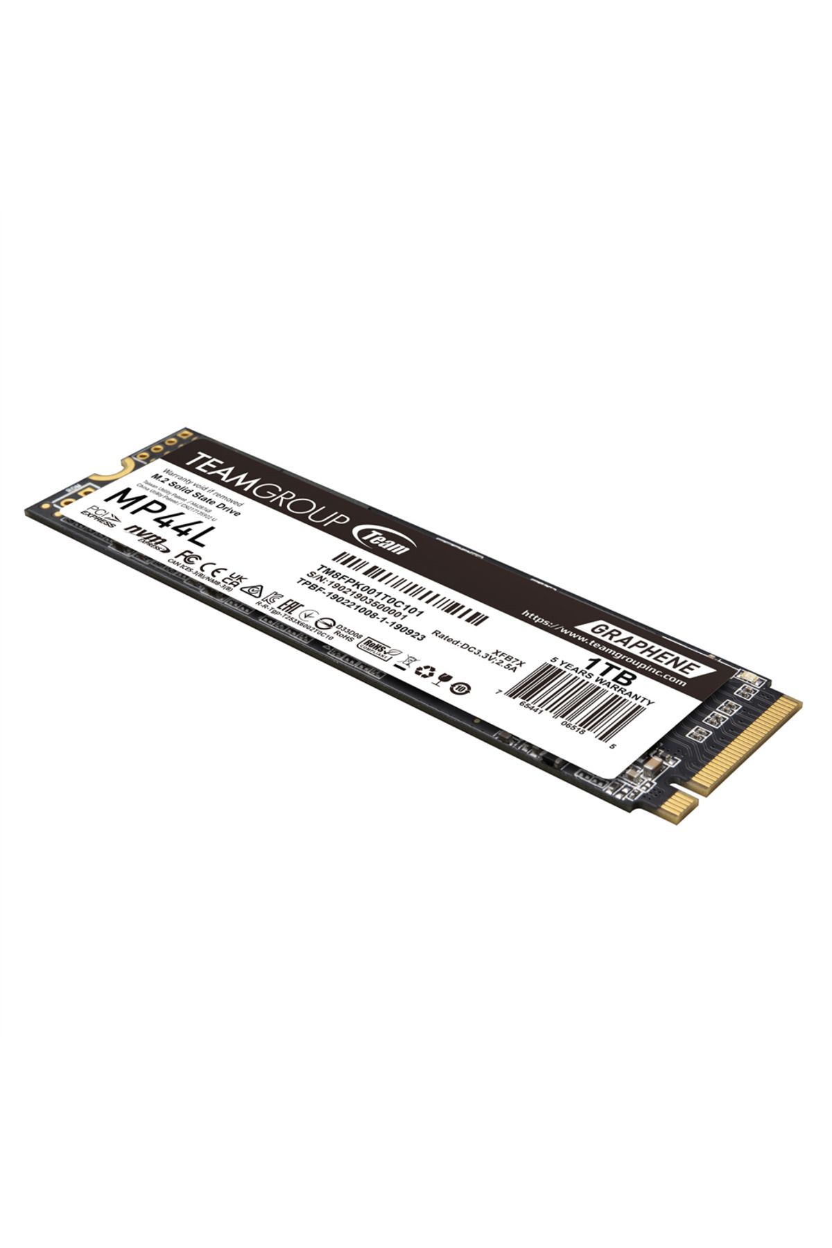 TEAM MP44L 1TB Gen4x4 5000/4500MB/s NVMe PCIe M.2 SSD Disk (TM8FPK001T0C101)