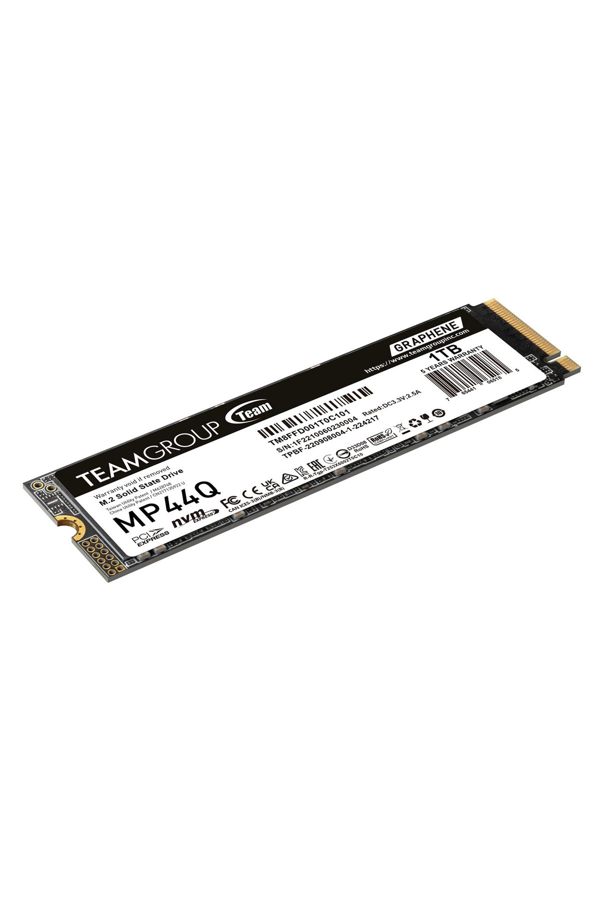 TEAM MP44Q 1TB Gen4x4 7400/6200MB/s NVMe PCIe M.2 SSD Disk (TM8FFD001T0C101)