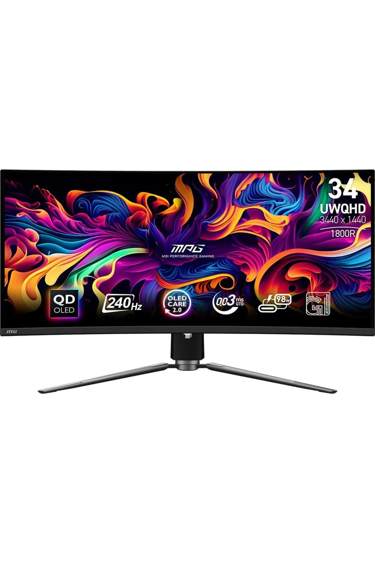 MSI Mpg 341cqpx Qd-oled 34 3440x1440 240hz 0.03 Ms (GTG) Hdmı Dp Type-c Qd-oled Gaming Monitör