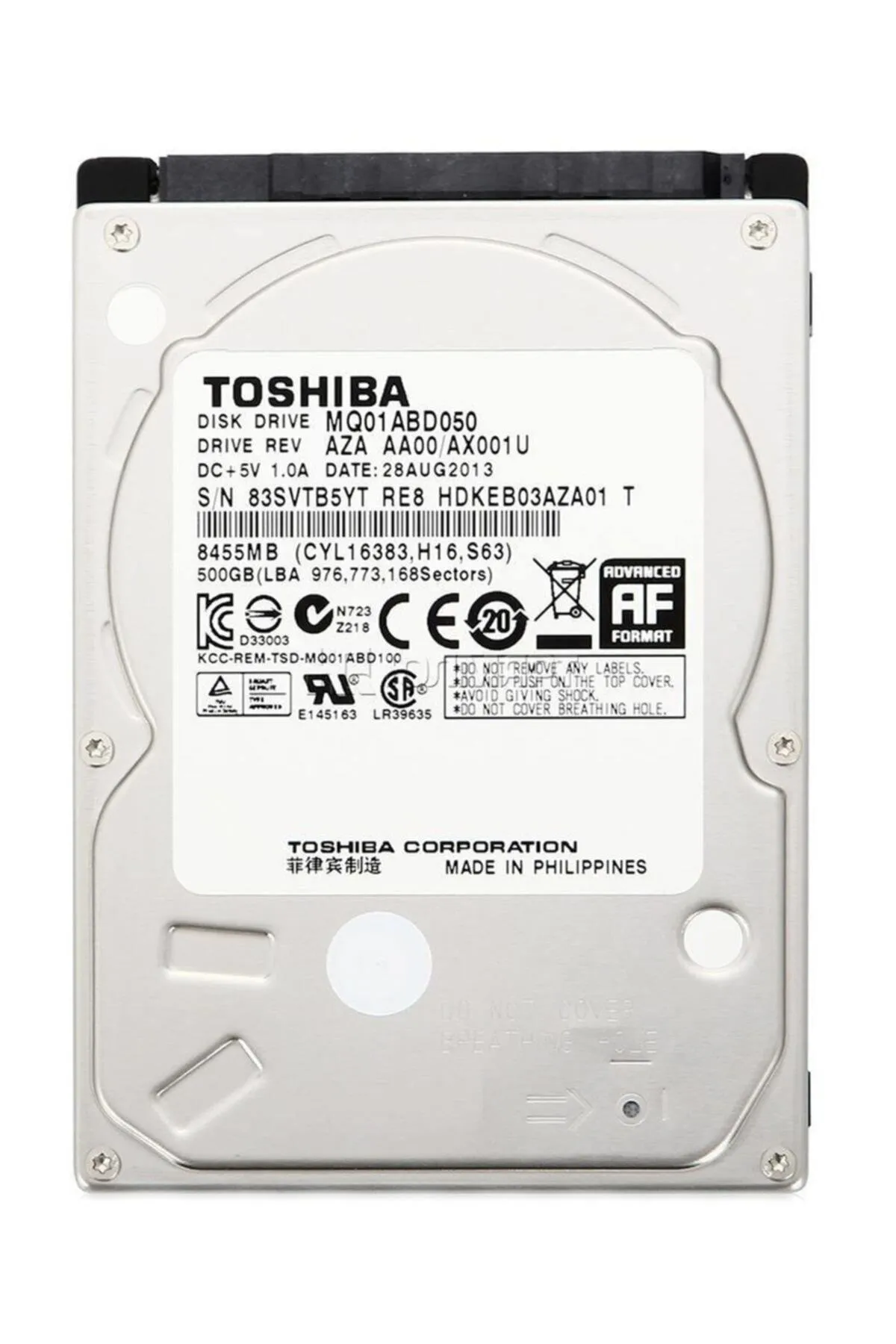 Toshiba Mq01abd050v 500 Gb 5400 Rpm 8 Mb Sata 3 2.5" Notebook Hdd