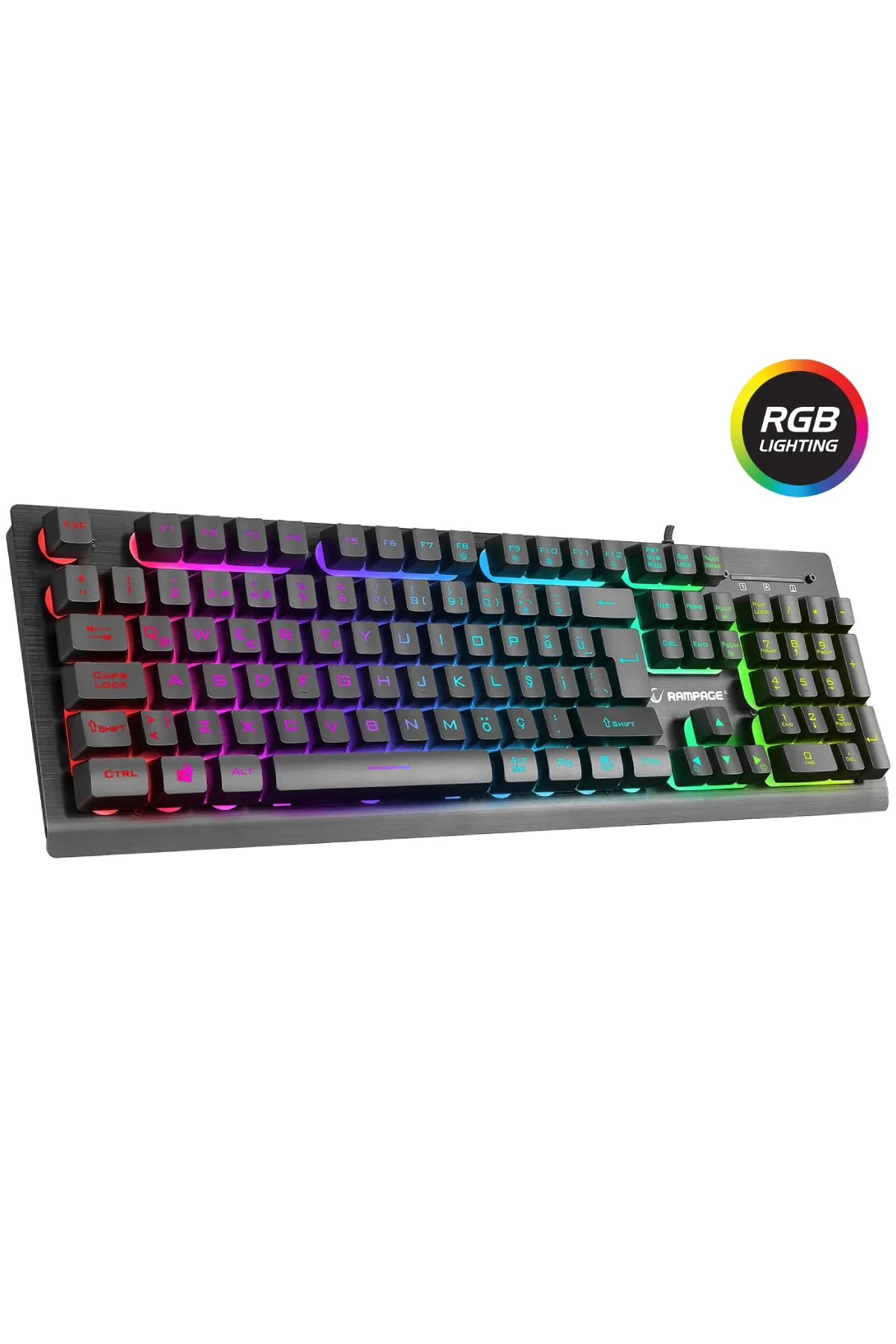 Rampage Mıracle K2 Siyah Usb Rgb Aydınlatmalı Q Standart Gaming Oyuncu Klavyesi