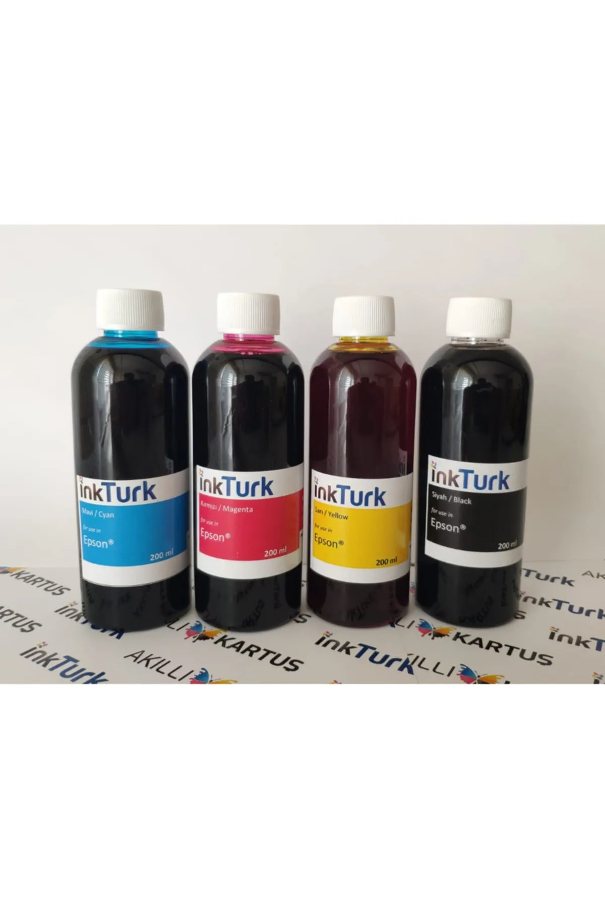 inkturk Mürekkep Epson L130 L 130 Uyumlu Dye 4x 200ml Set