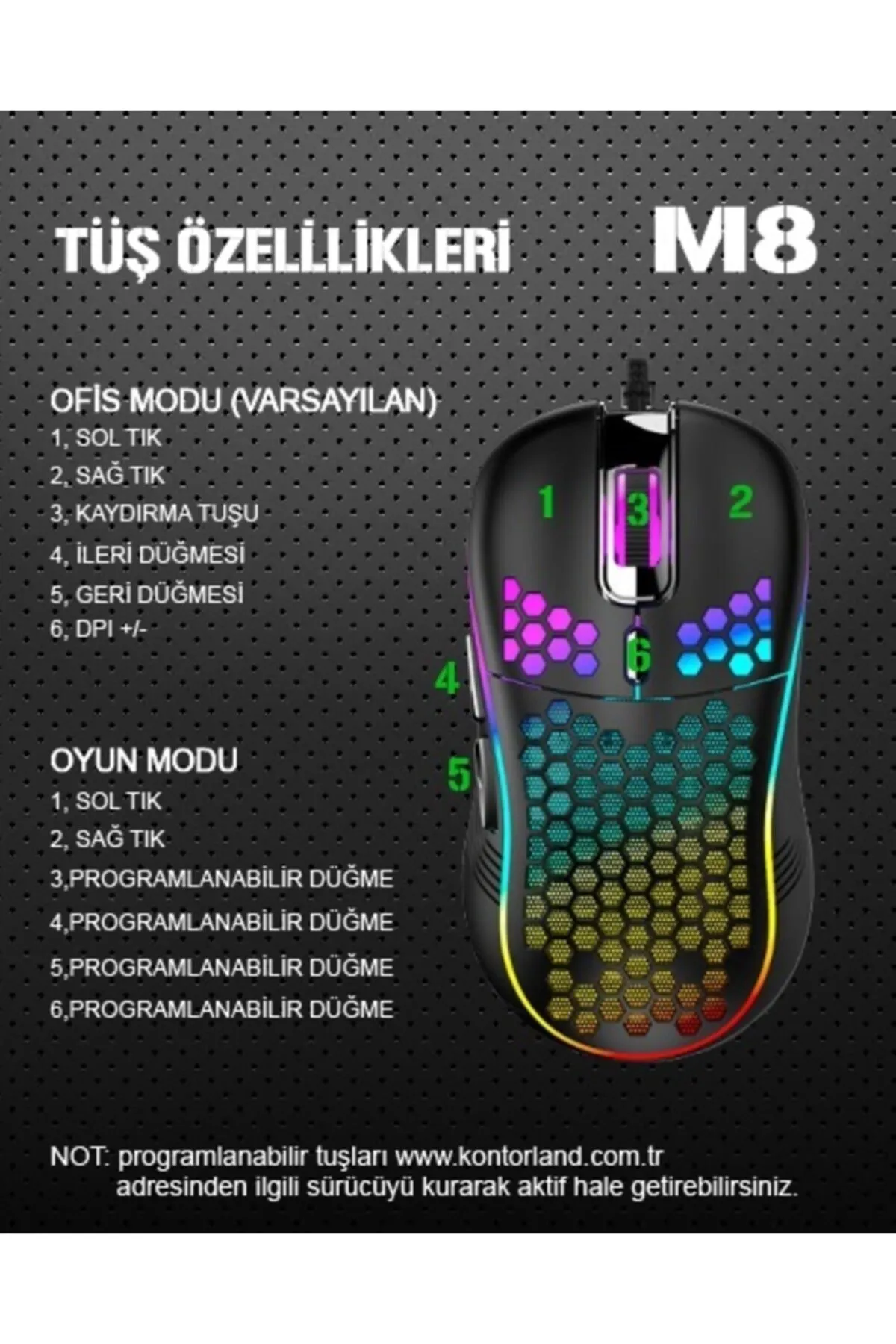 Genel Markalar Ms-8 Gaming & Pc Usb Mouse