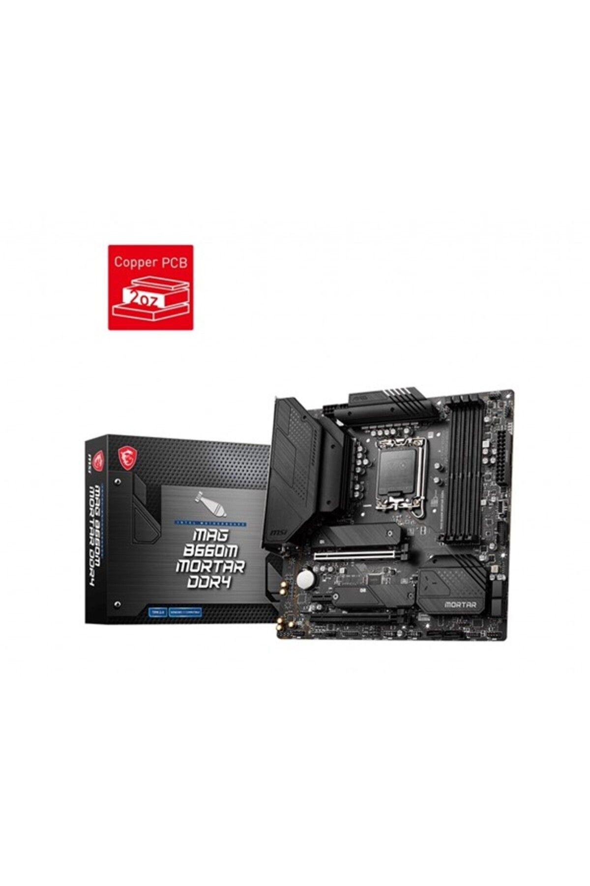 MSI Msı Mag B660m Mortar Ddr4 Soket 1700 Ddr4 4800 (Oc) Hdmı,Dp Pcı-E Gen 4 ,M.2 Usb3.2 1X 2.5G Lan Matx