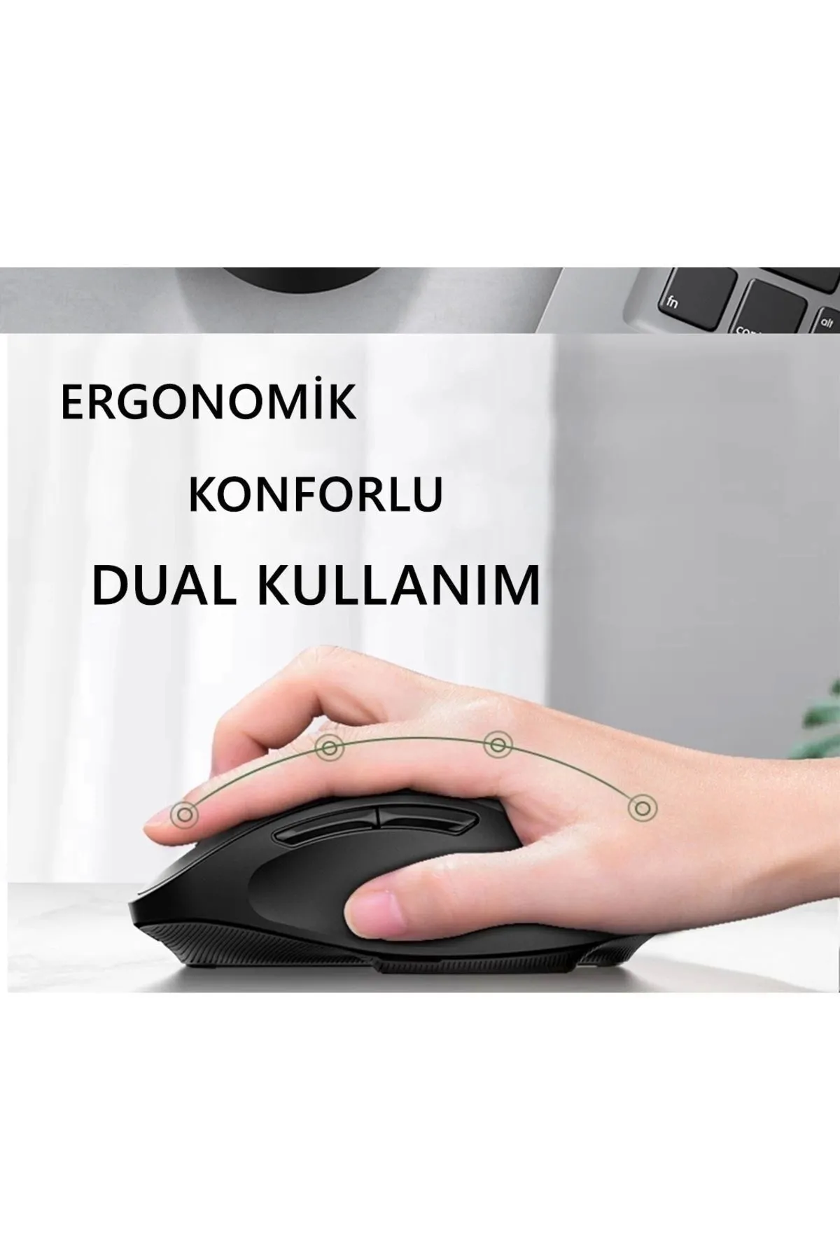 Adol Ms012 Bluetooth & Wireless Kablosuz Şarjlı Mouse Siyah