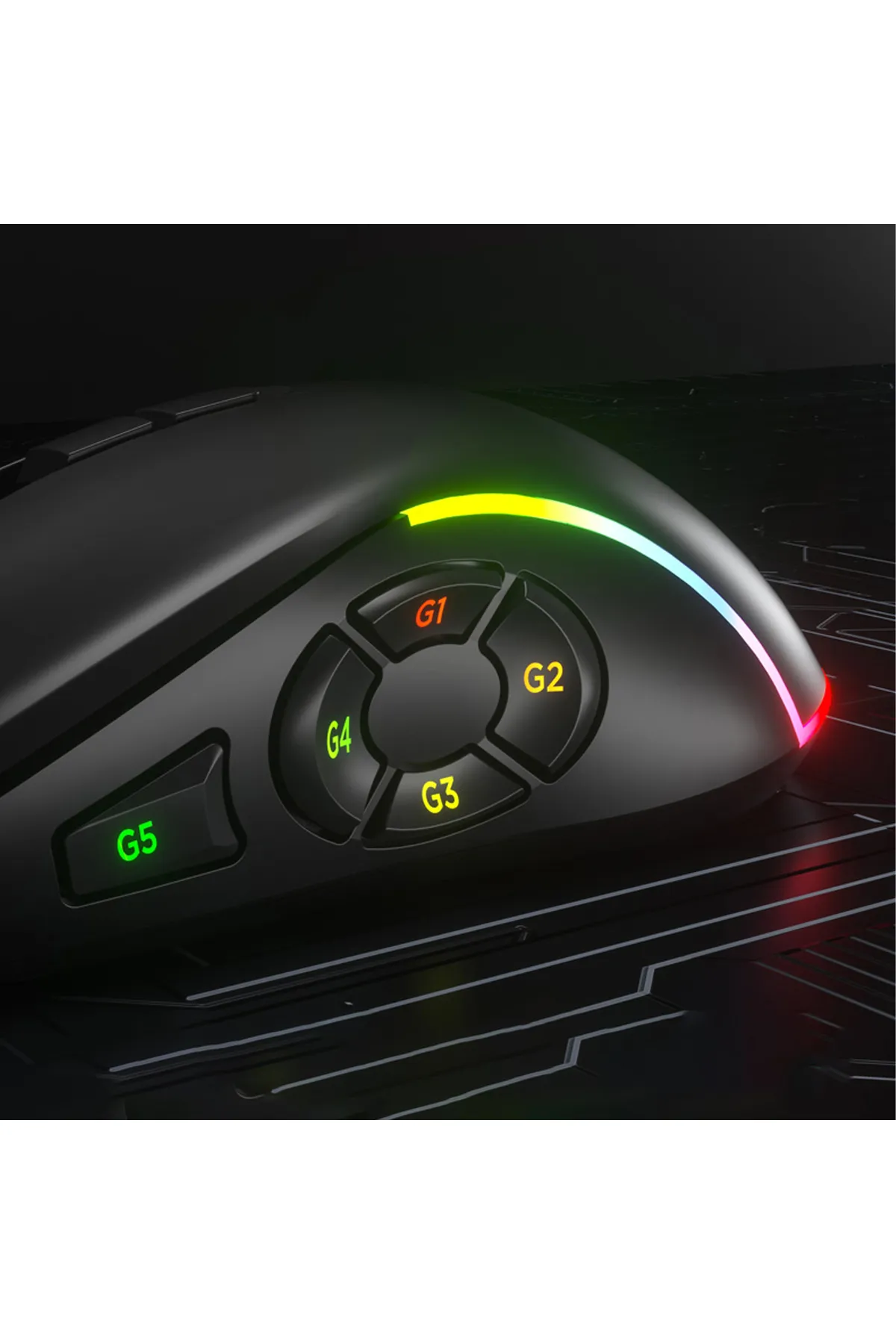 Lecoo Ms140 Kablolu 6400dpı 10 Makro Tuşlu Rgb Led Aydınlatmalı Gaming Optik Mouse Siyah