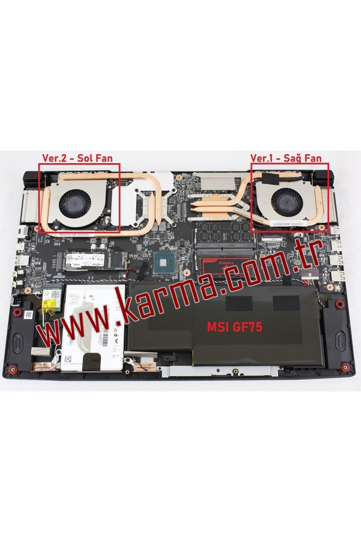 Afila MSI MS-17F4 Notebook GPU Fanı Ver.2 (Sol) msi