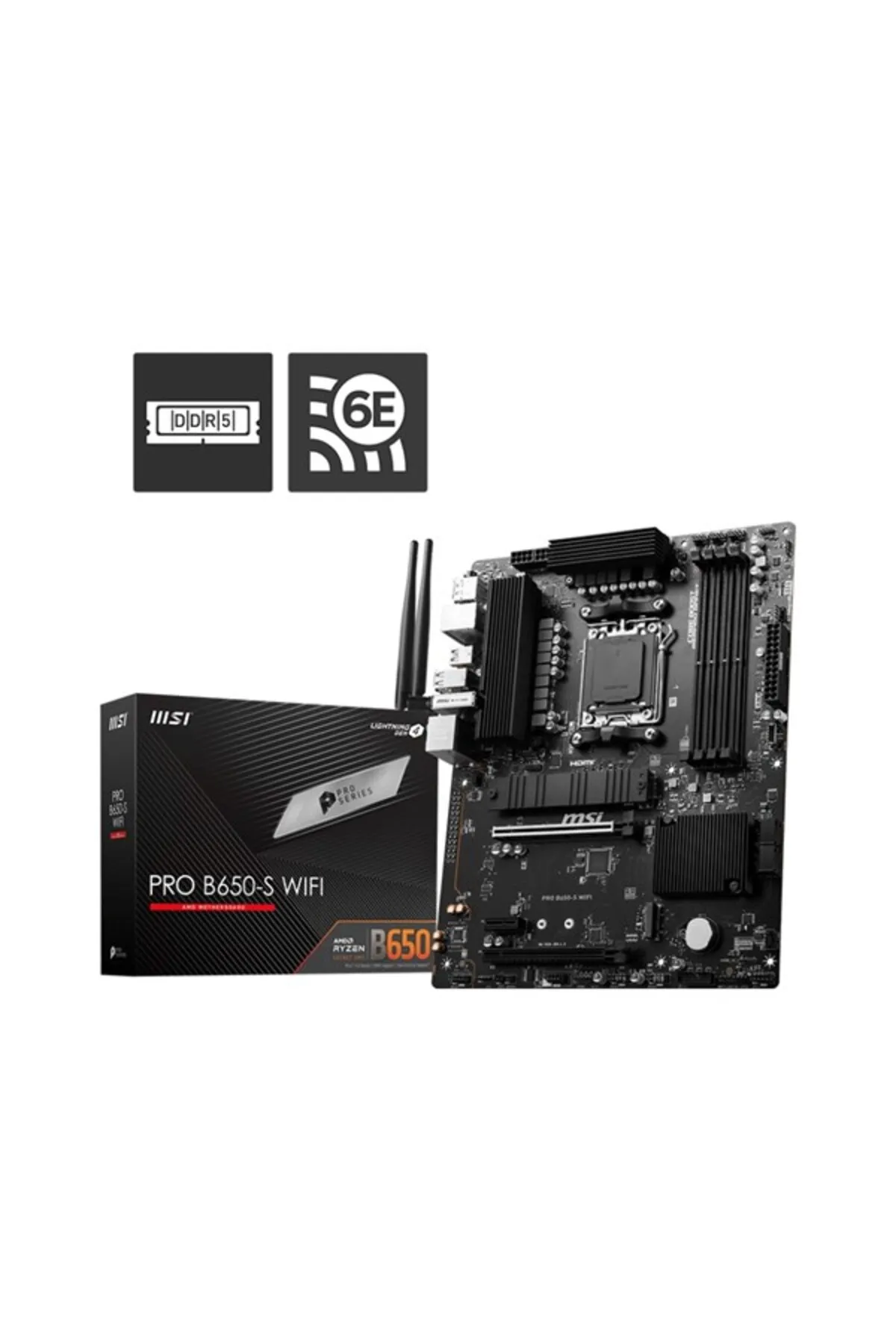 MSI / MSI PRO B650-S WIFI-6E DDR5 HDMI-DP PCIE 4.0 AM5 ATX