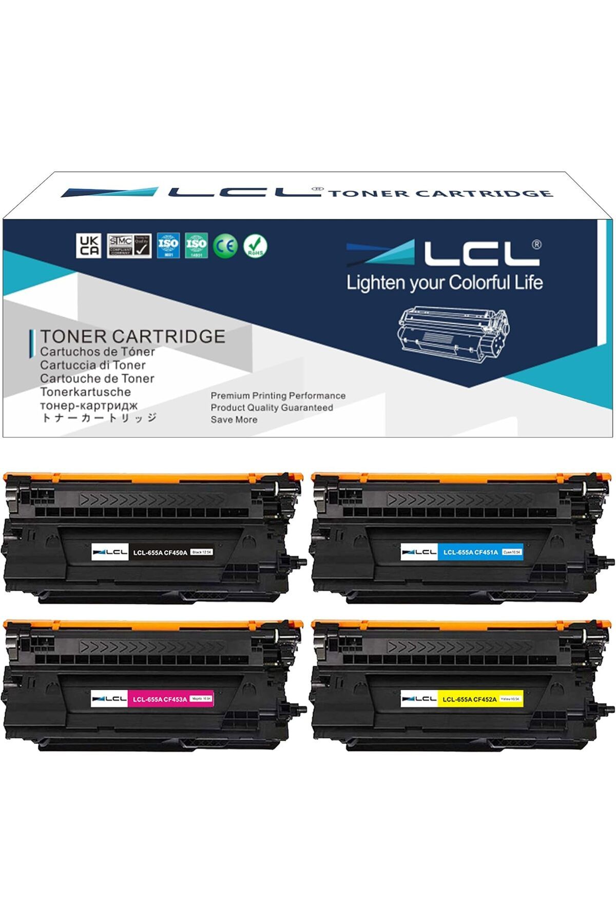 HP MUADİL CF450A CF451A CF452A CF453A 655A MFP M681f M681z M682z  M652dn M652n M653dh M653dn SET