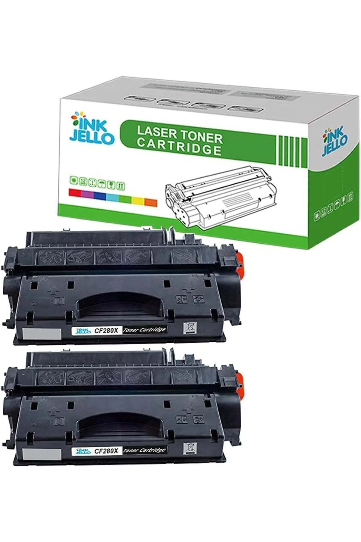 HP MUADİL CRG719H 505X /280X LaserJet Pro 400 M401 MFP M425dn 400 MFP M425dw CF280X (Black, 2-Pack)