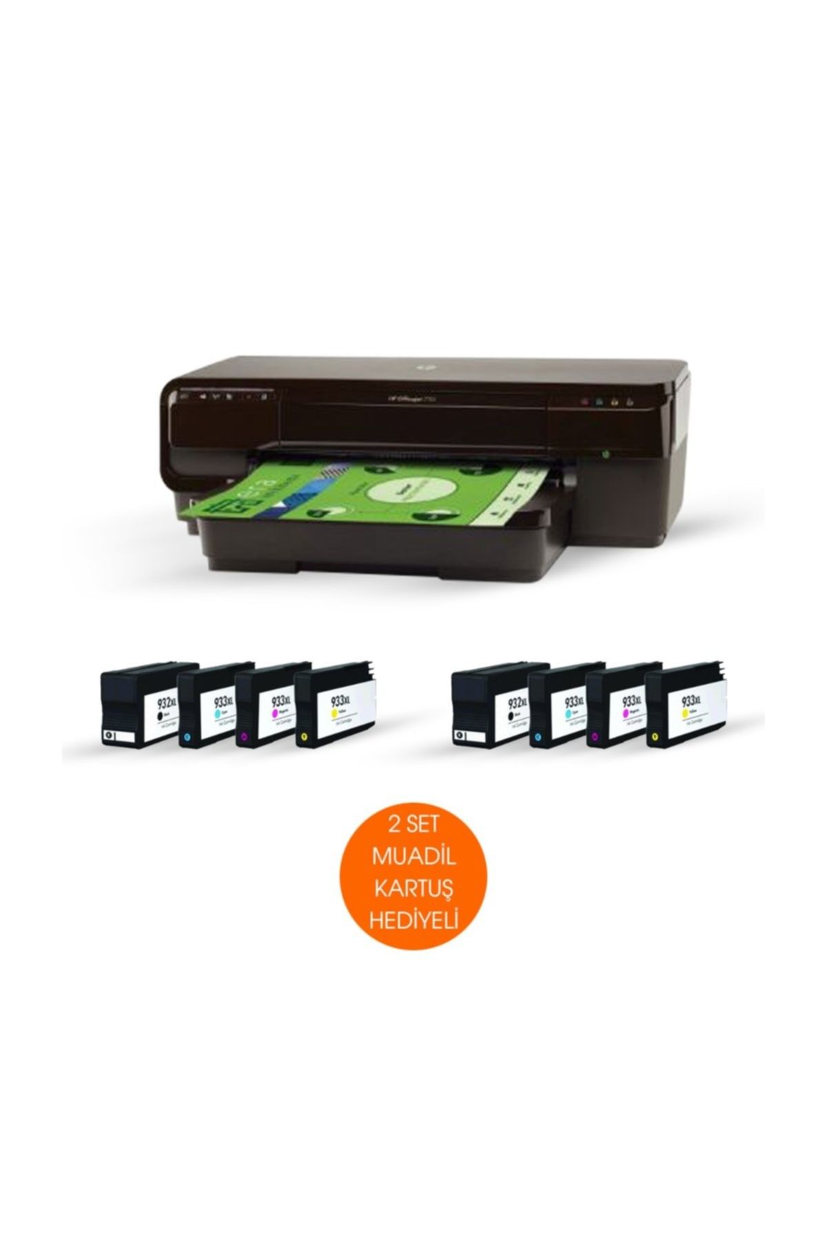 HP MUADİL KARTUŞLU HP OFFICEJET 7110NW A3/A4 YAZICI,(HP CD768A) 2 SET MUADİL KARTUŞ HEDİYELİ