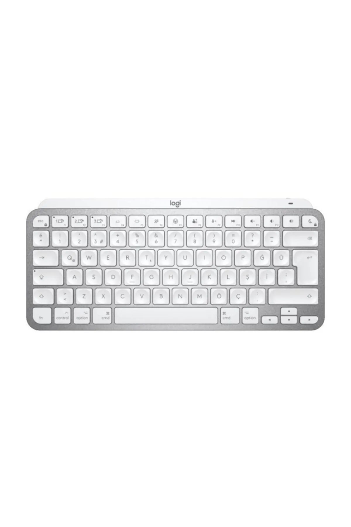 Logitech MX Keys Mini Mac İçin Minimalist Kablosuz Aydınlatmalı İngilizce Q Klavye - Beyaz