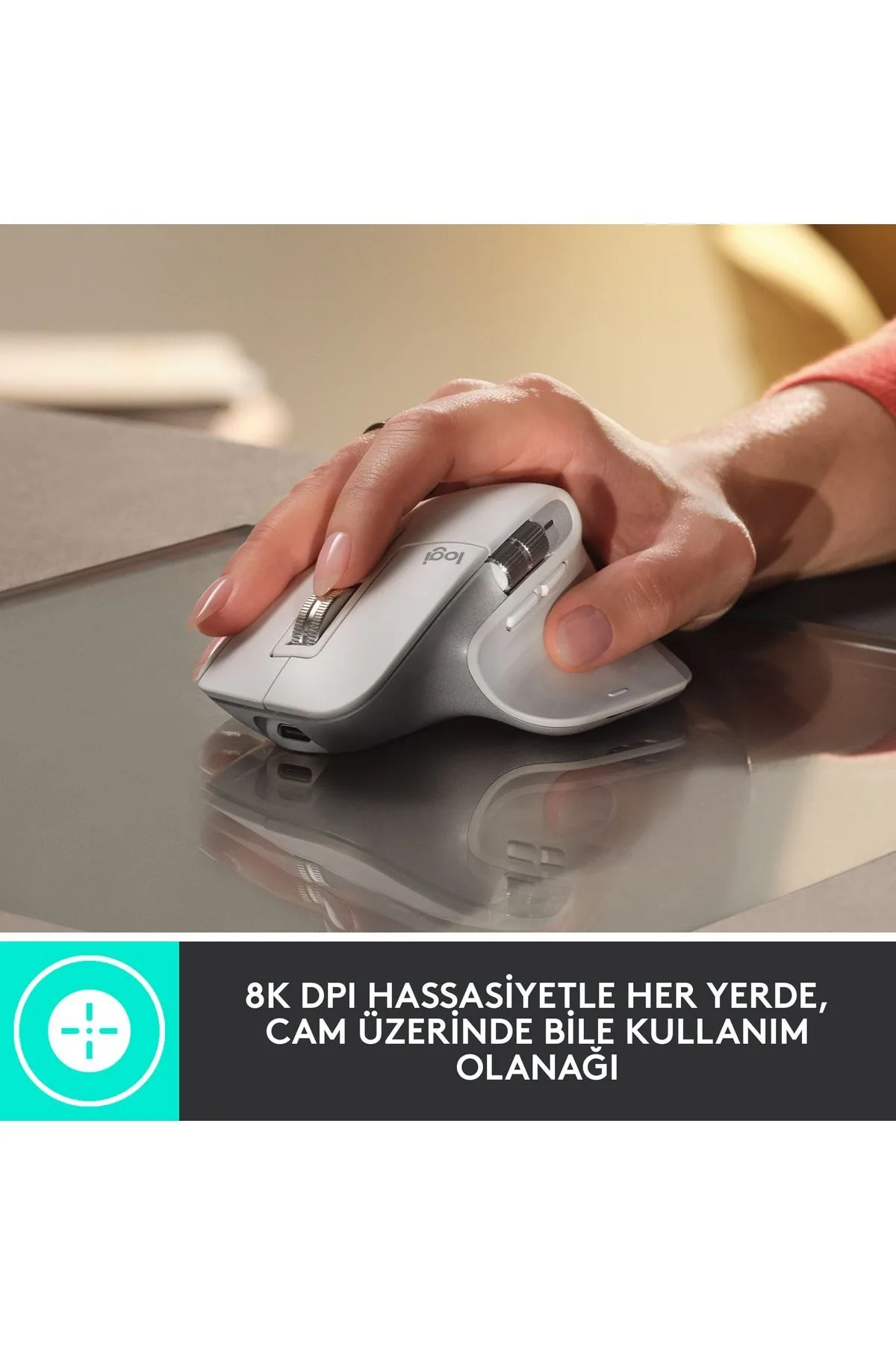 Logitech Mx Master 3s Performans 8.000 Dpı Optik Sensörlü Sessiz Kablosuz Mouse - Siyah