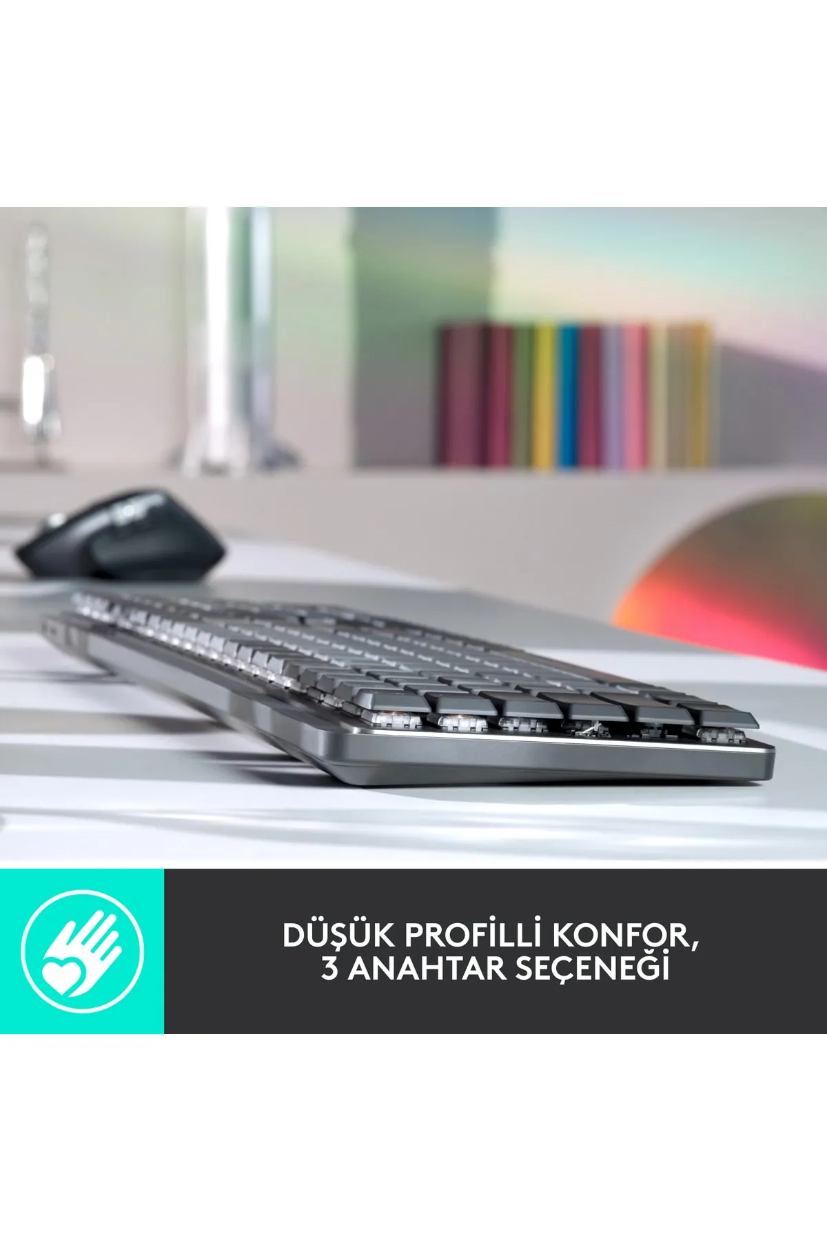 Logitech Mx Mechanical Kablosuz Aydınlatmalı Ingilizce Q Performans Klavyesi - Siyah