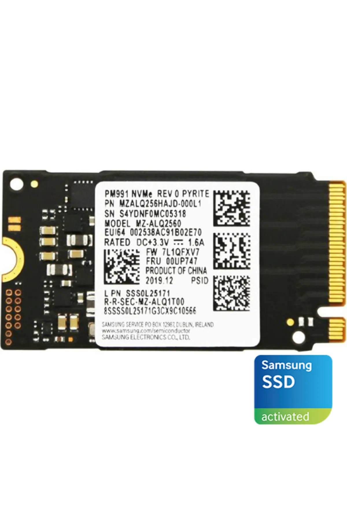 Samsung Mz-alq2560 Nvme 256gb 1000mb/s-1900mb/s M.2 Ssd (KUTUSUZ)