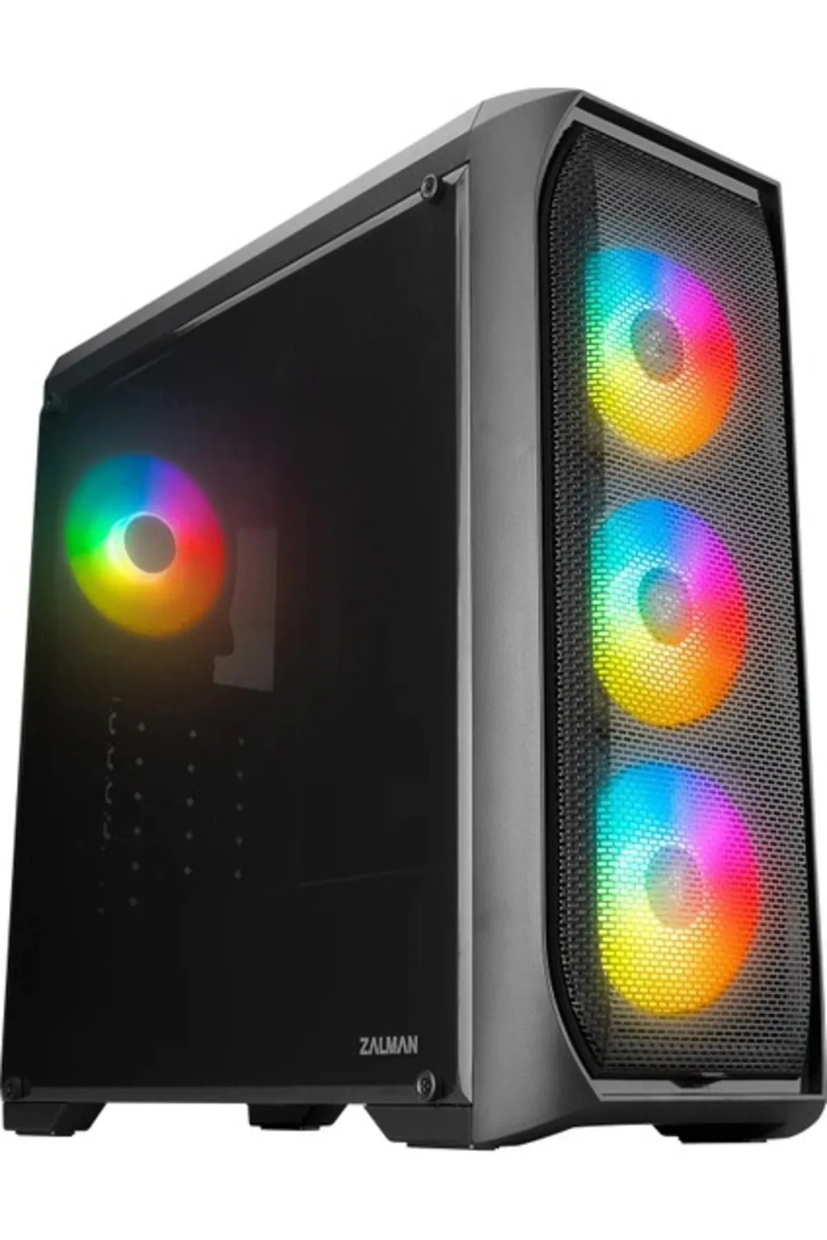 Zalman N5 MF Mesh Panel Siyah 4 x RGB FANLI Mid Tower Oyuncu Kasası