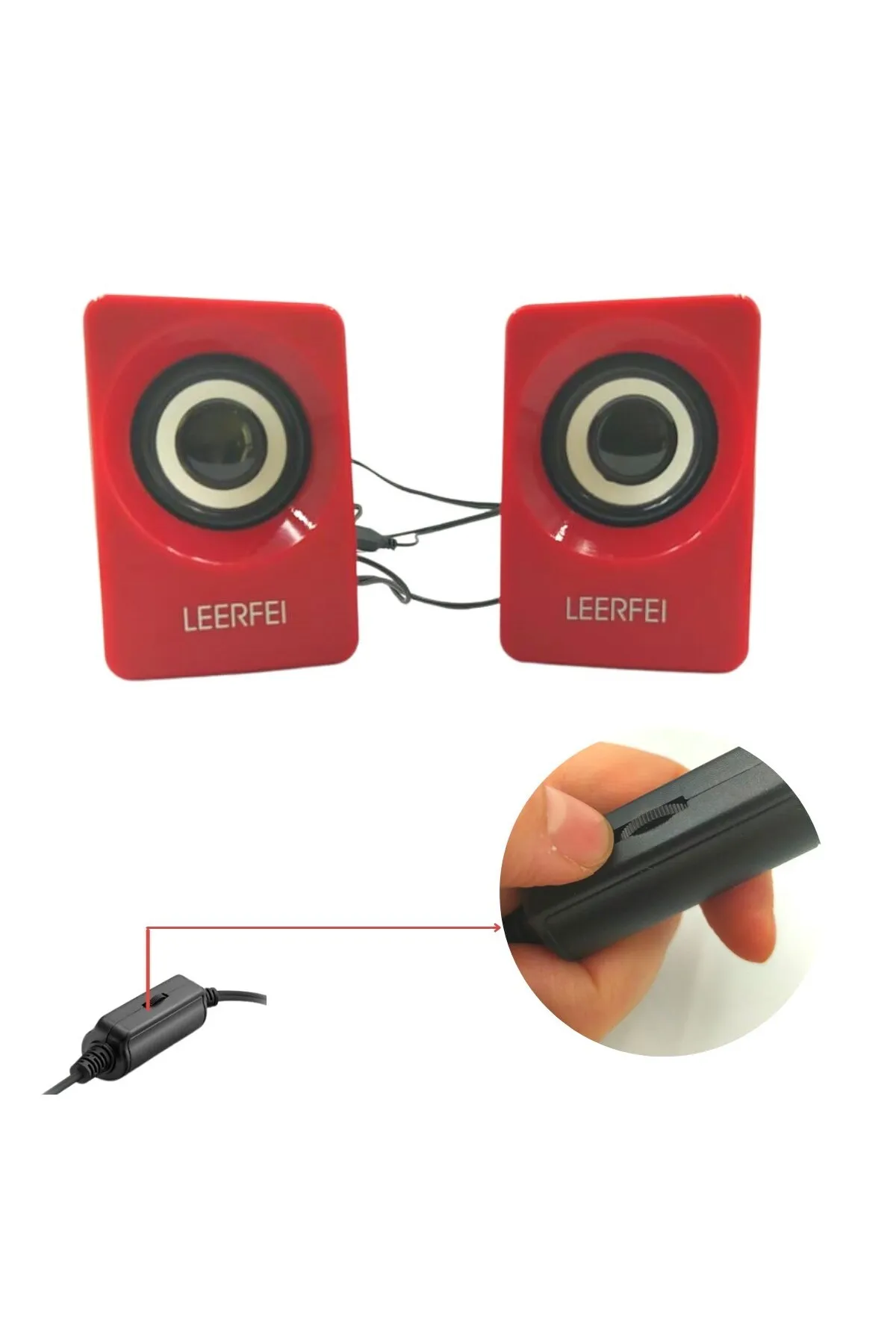 Lunaross N62 1+1 Multimedia USB ve Jacklı Mini Hoparlör Yüksek Stereo Ses Sistemi (4914)