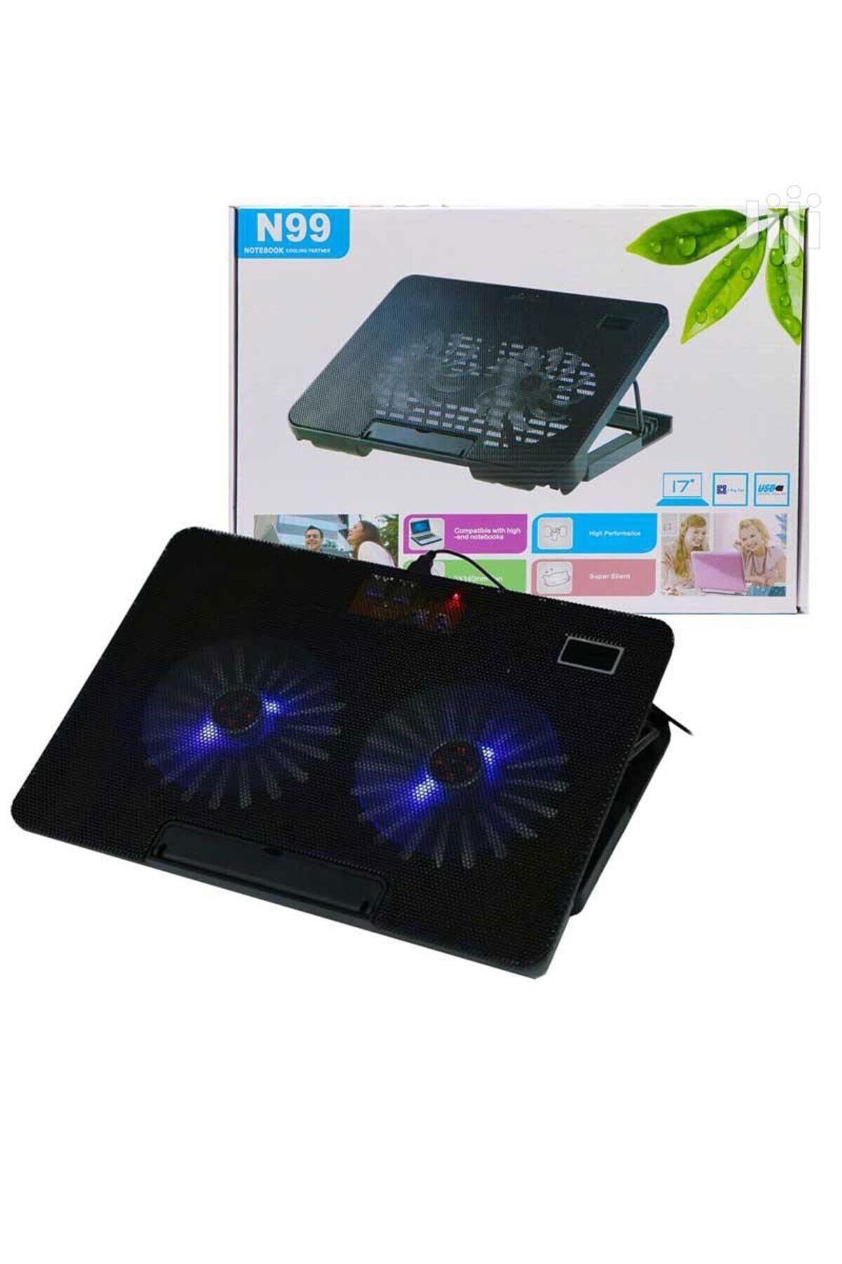 TahTicMer N99 Laptop Notebook Soğutucu 2 Fan 2 Usbli Standlı Yüksek Kademe Ayarlı Masa Üstü Soğutucu Fan