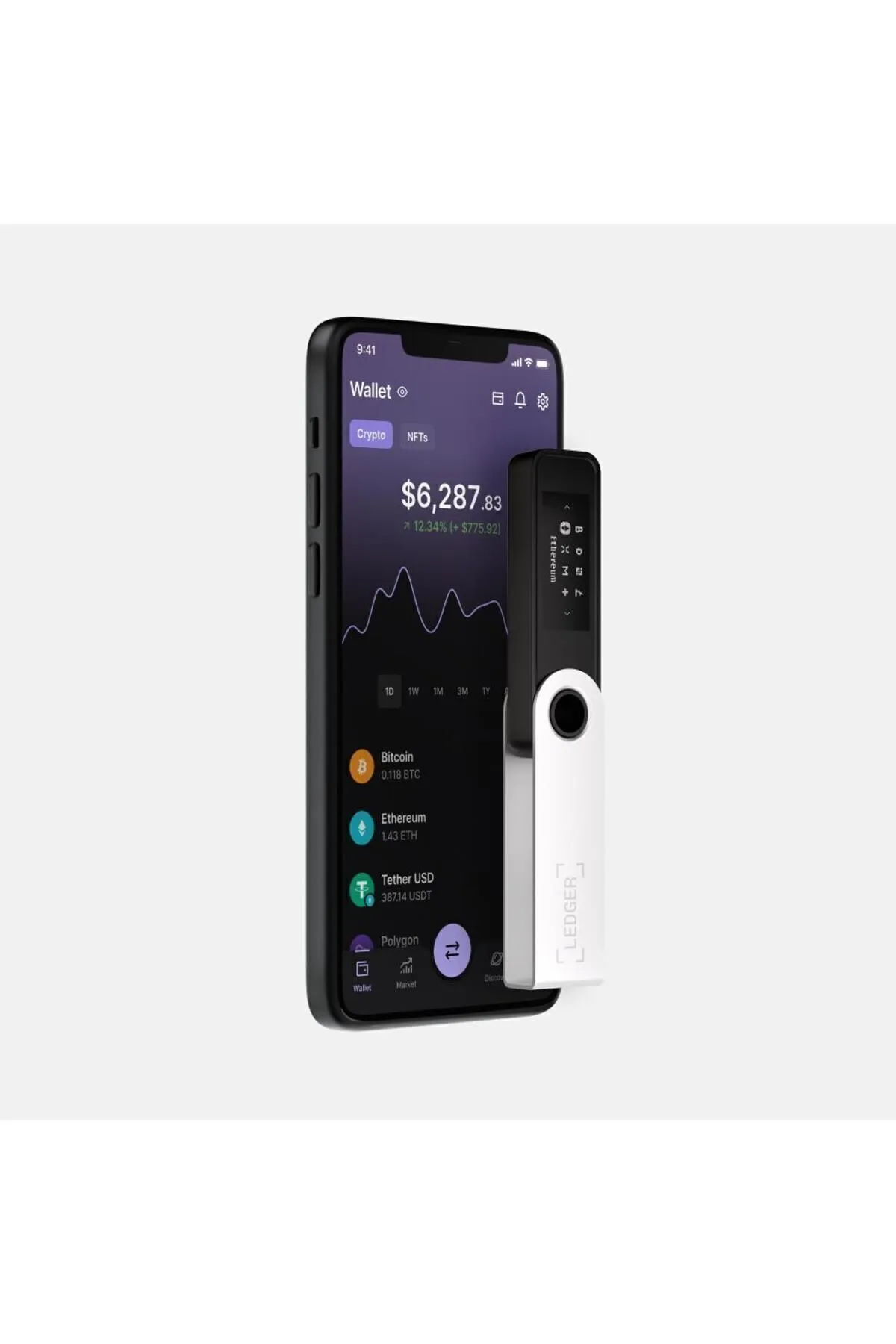 Ledger Nano S Plus Siyah Kripto Donanım Cüzdanı