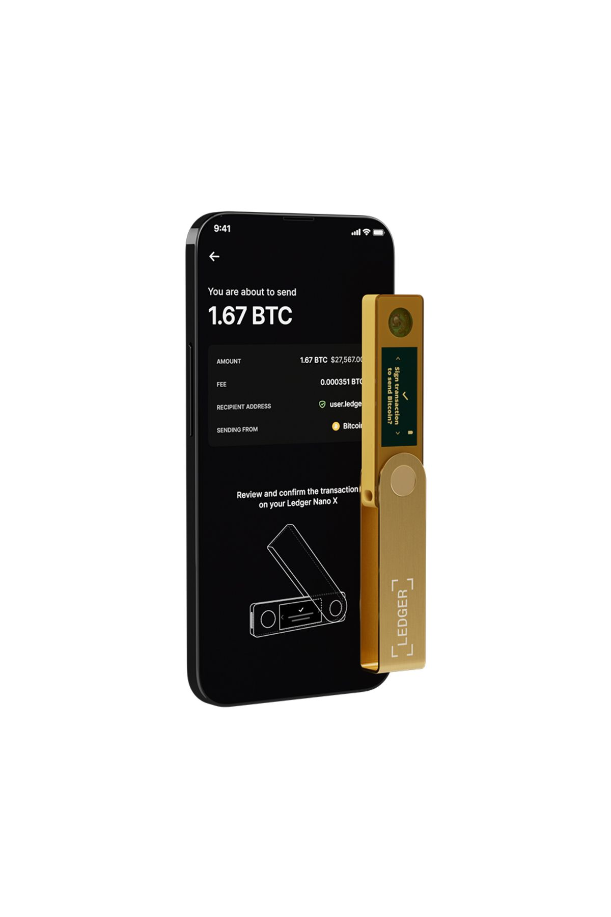 Ledger Nano X Altın Kripto Donanım Cüzdanı