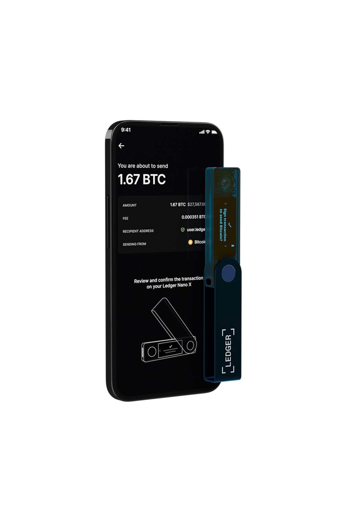 Ledger Nano X Safir Mavisi Kripto Donanım Cüzdanı