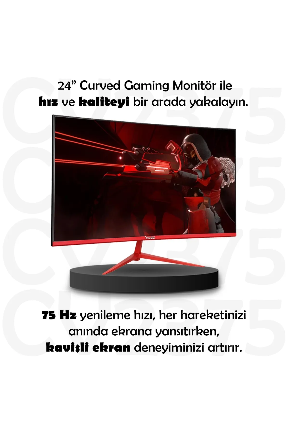 Node Game Nd-cv2375 24" Inç 75hz Curved Kavisli Gaming Oyuncu Monitör 1500r