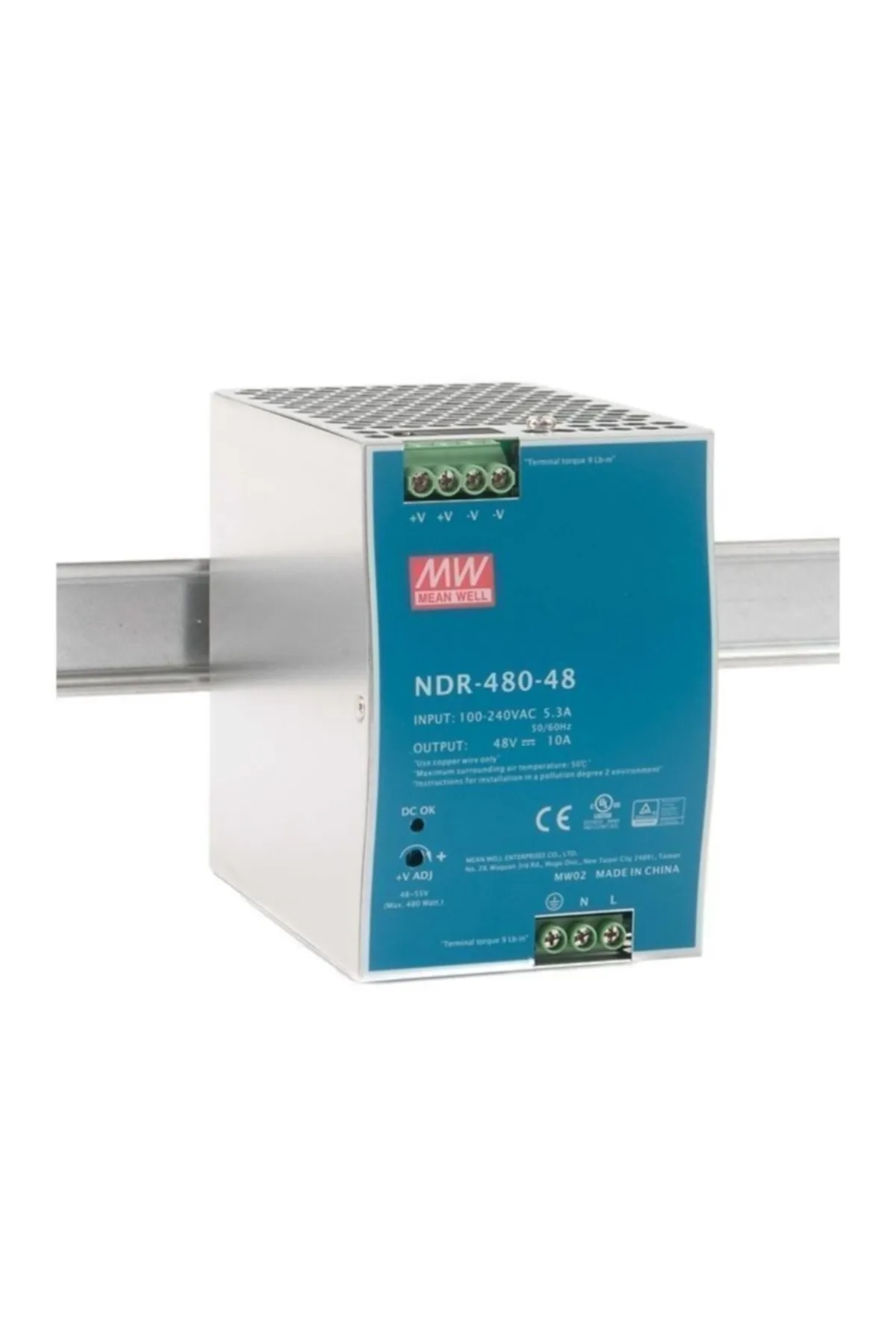 Meanwell Ndr-480-48 48vdc 10.0amp Dın Rail Güç Kaynağı