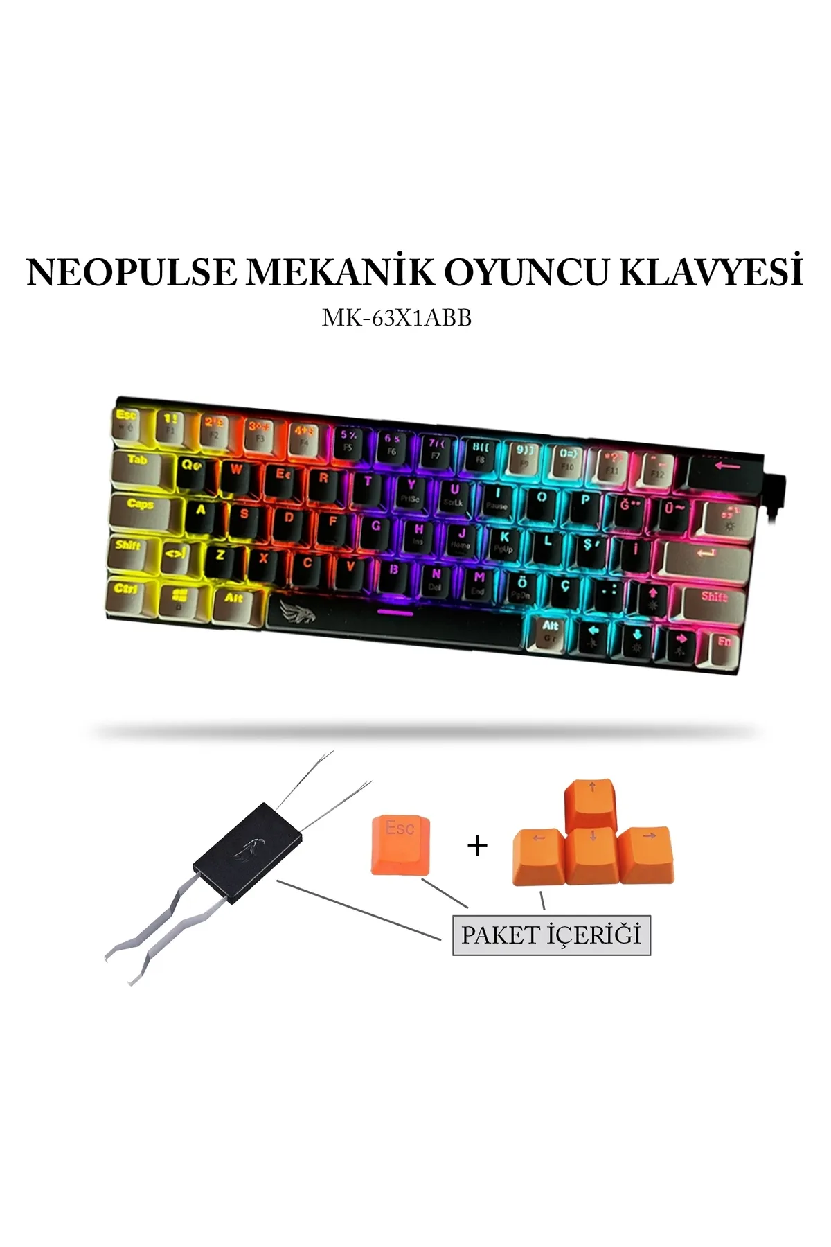 gameagle Neopulse Mk-63x1abb Mekanik Işıklı Blue Switch Gamer Oyuncu Klavye