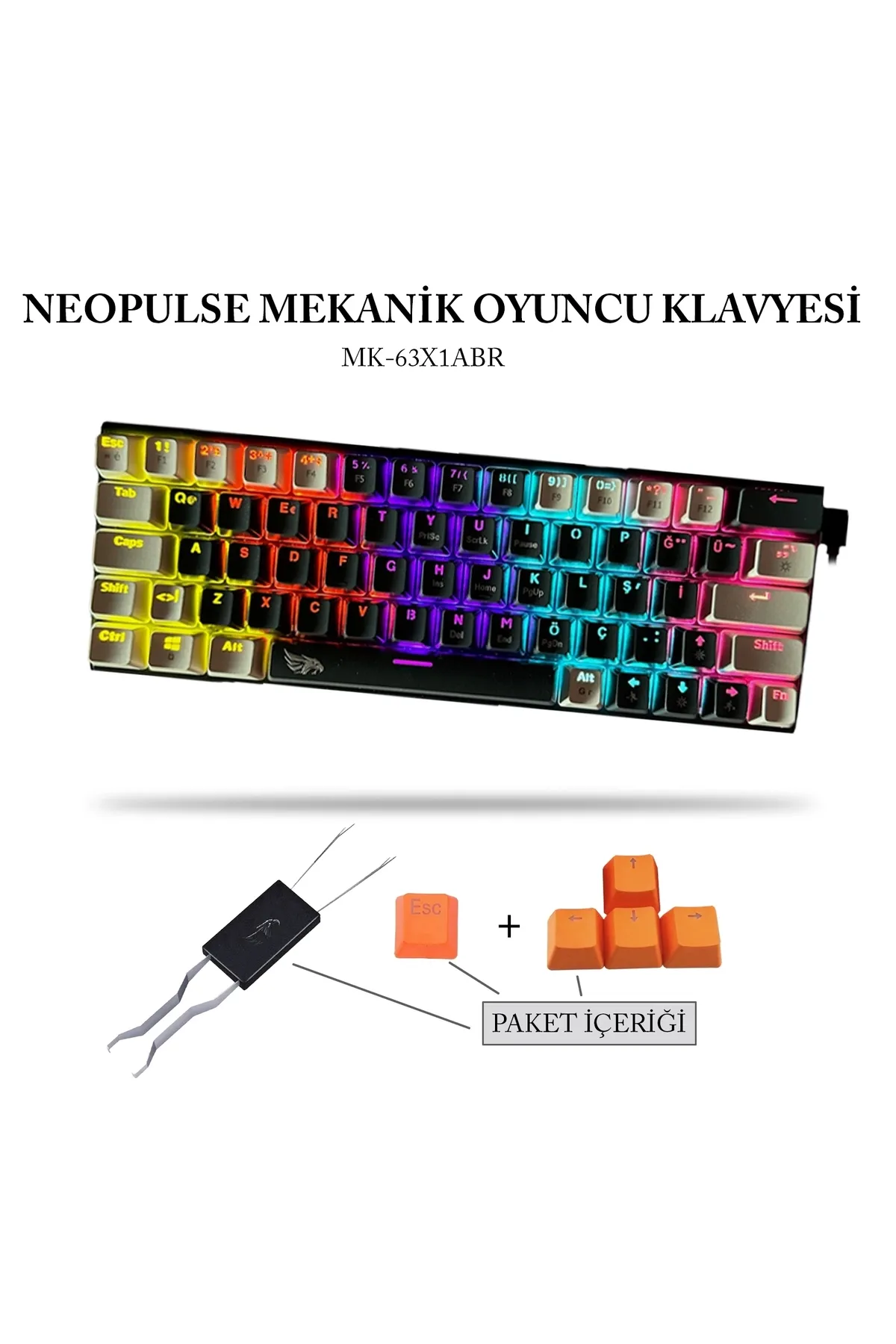 gameagle Neopulse Mk-63x1abr Mekanik Işıklı Red Switch Gamer Oyuncu Klavye