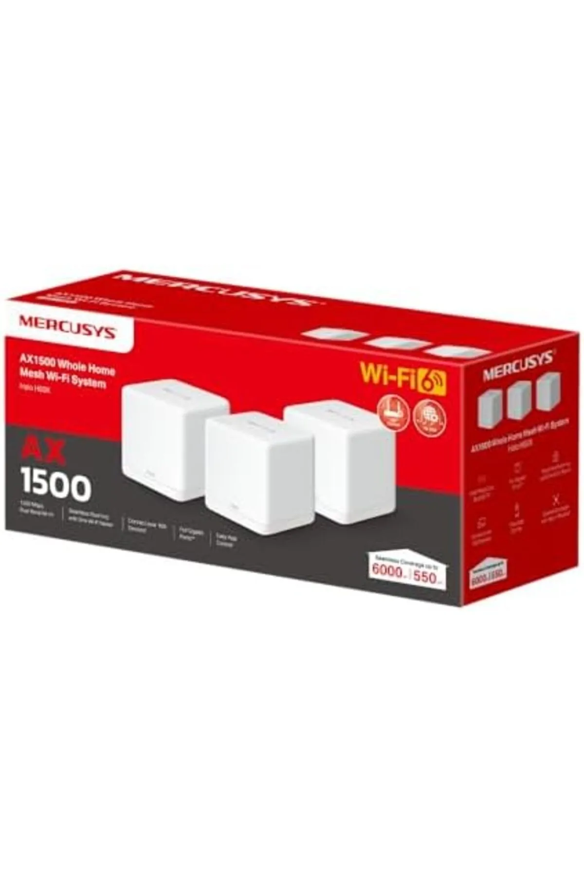 STOREMAX Niffa Shop Halo H60X(3-pack), AX1500Mbps, Dual-Band, Gigabit Portları, 100'e Kadar Cihaz Bağlanabi