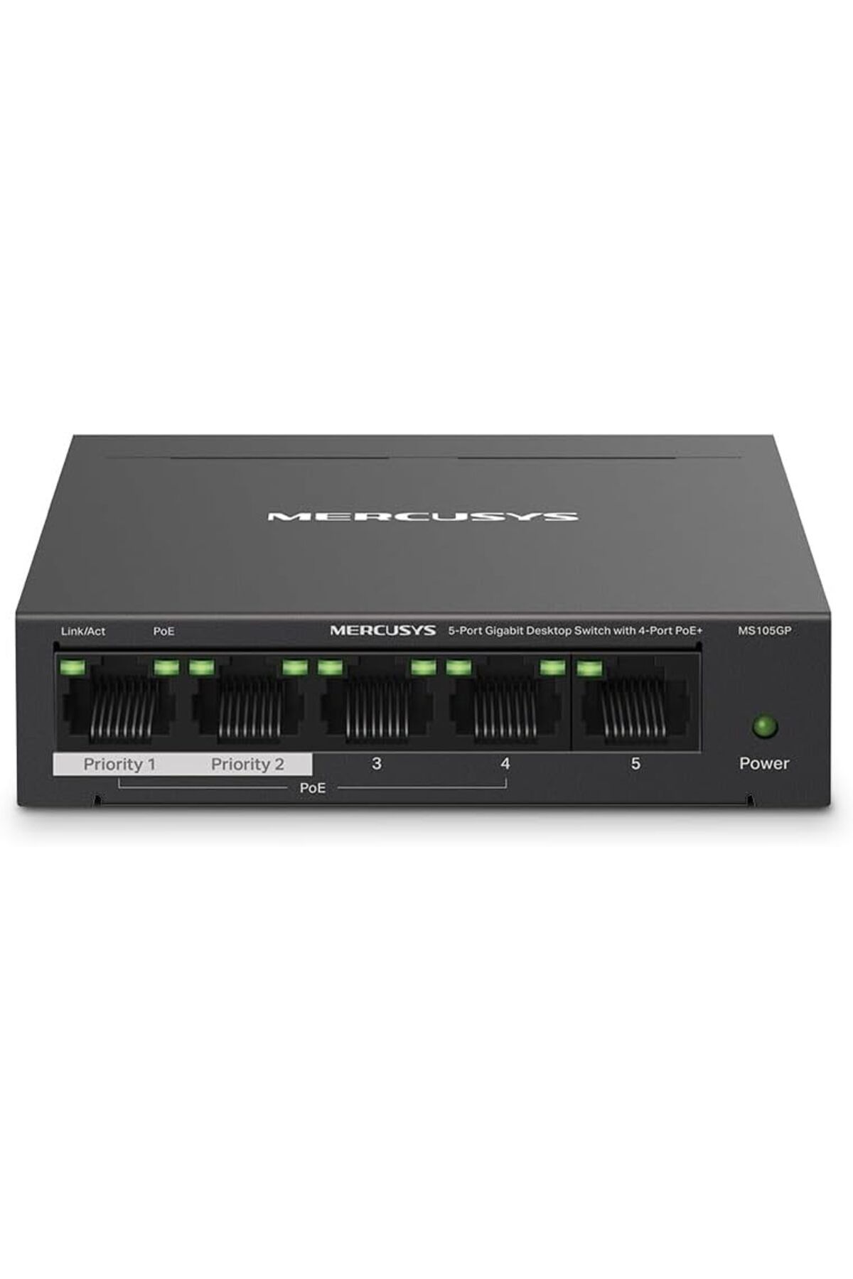 STOREMAX Niffa Shop MS105, 5-Port Gigabit Desktop Switch with 4-Port PoE+ Nhl 1051353