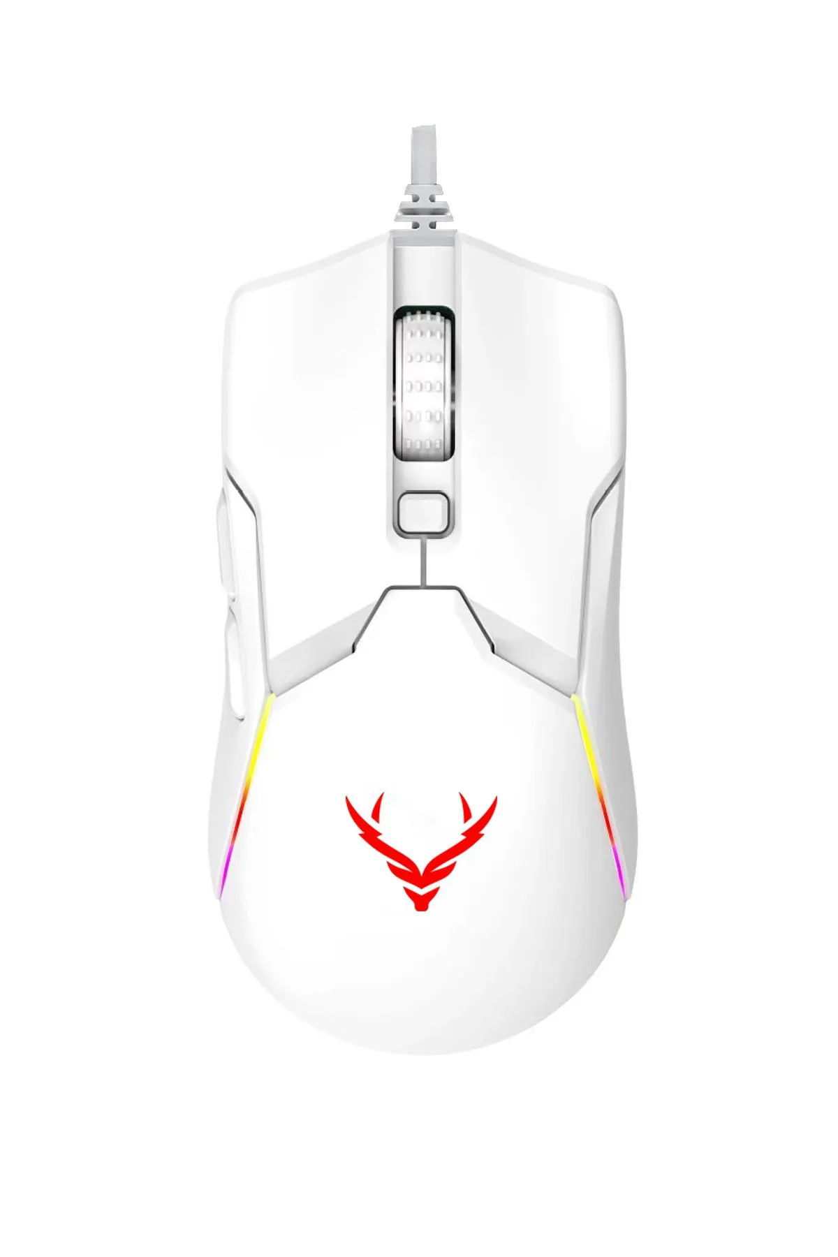 Xrades Night XR07 Beyaz Rgb Gaming Mouse 12800 Dpı 8 Tuşlu Drag Click Makrolu