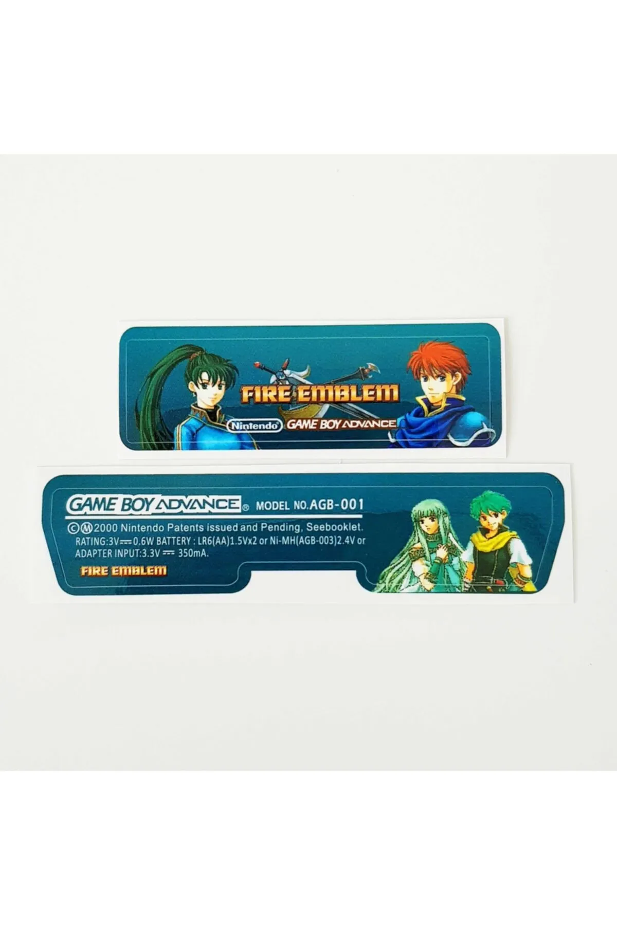 POPKONSOL Nintendo Gameboy Advance Arka Yapıştırma Fire Emblem Gba Back Tag Sticker Model 07