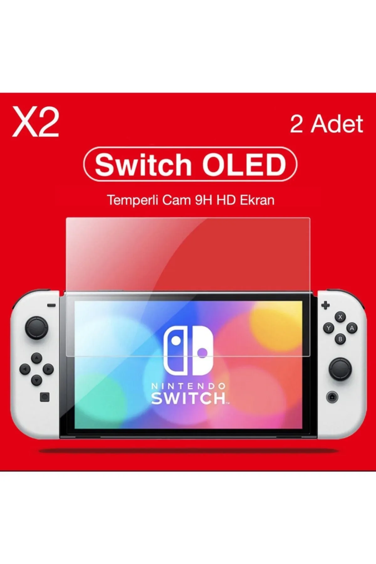 Gizala Nintendo Switch Oled Ekran Koruyucu Temperli Cam Premium Pro 9h 2 Adet Dobe