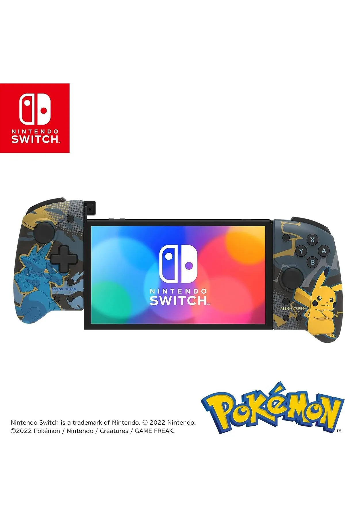 Hori Nintendo Switch Oled Split Pad Pro Lucario & Pikachu Edition