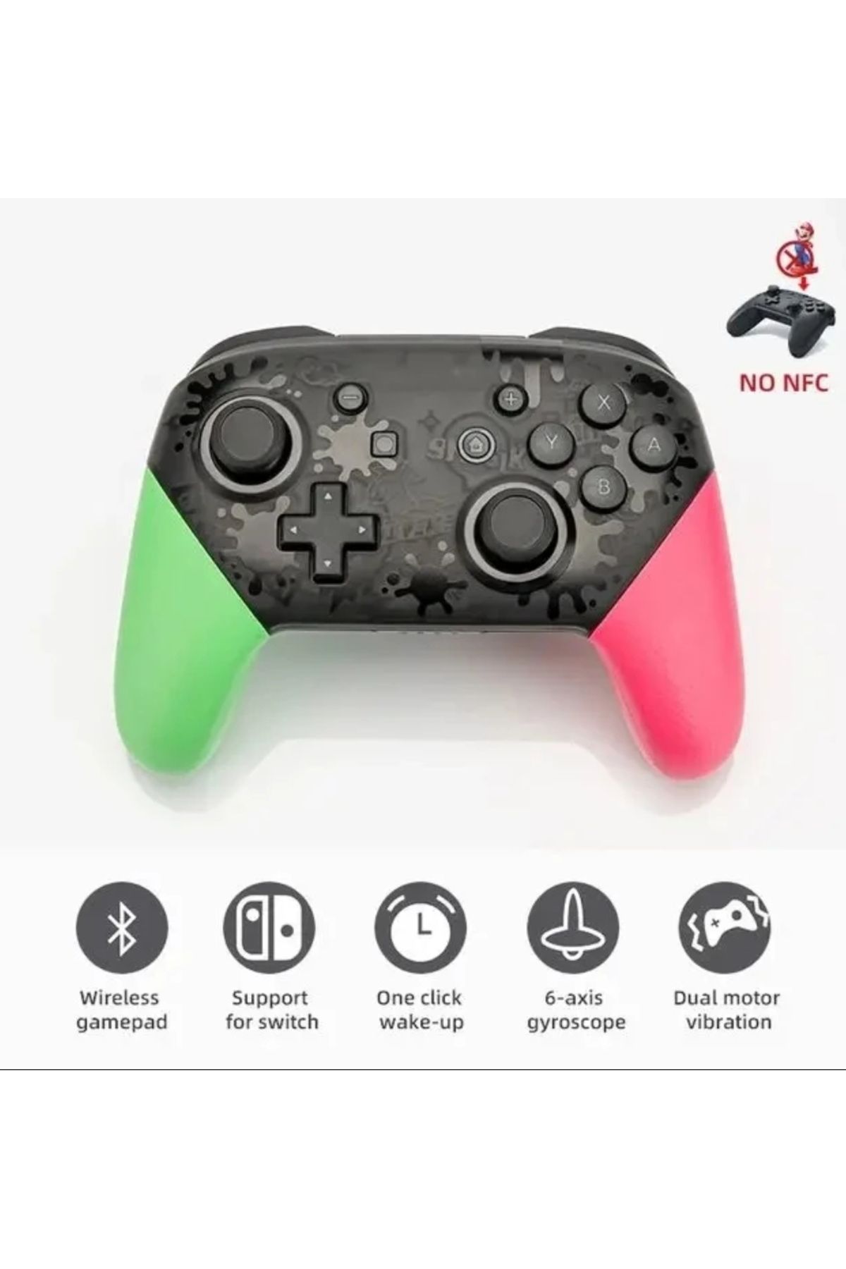 Glrtech Nintendo Switch Pro Controller Kablosuz Bluetooth Gamepad Oyun Kolu