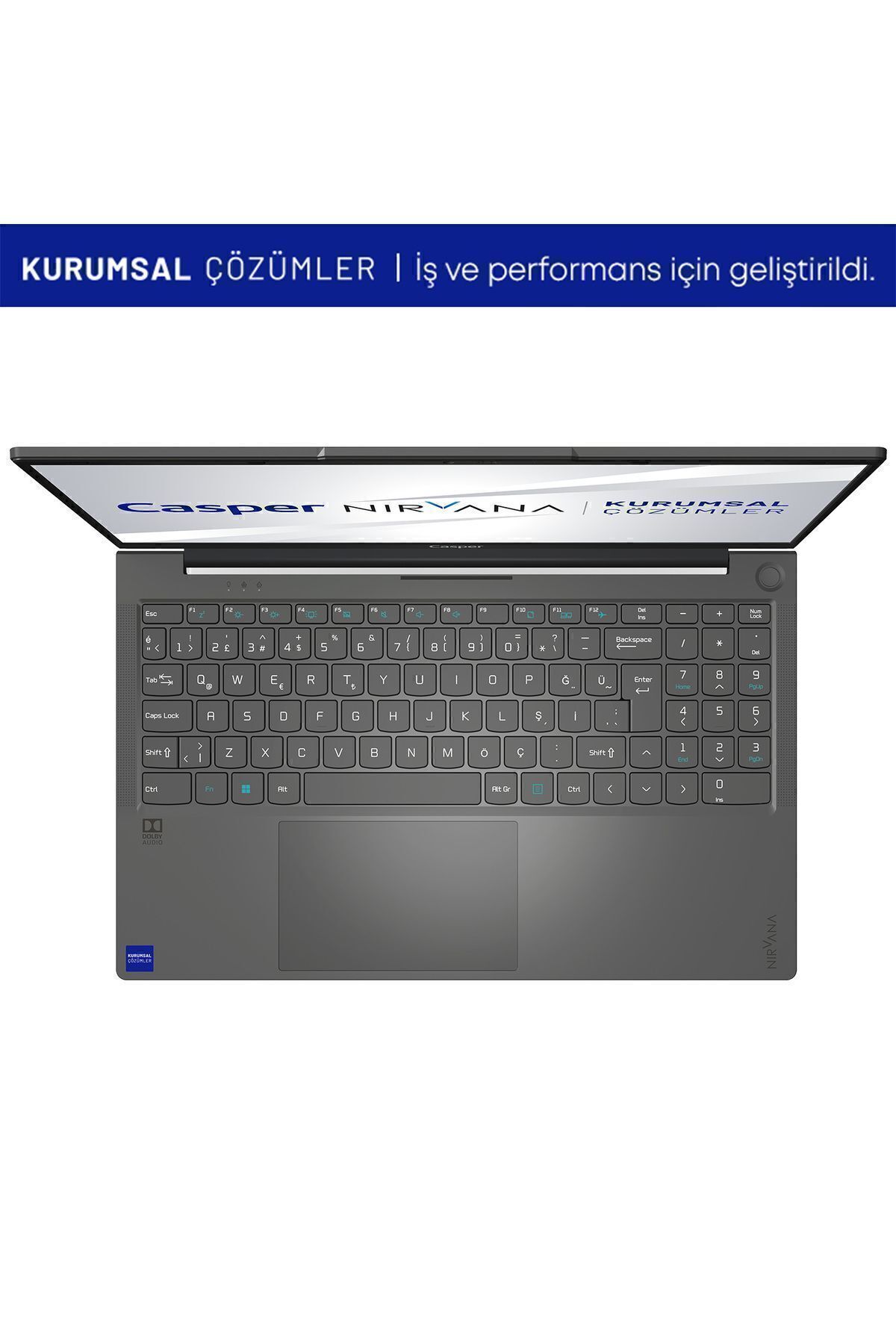 Casper Nirvana X700.1270-BF00X-G-F Intel Core i7-12700H 16GB RAM 1TB NVMe SSD FREEDOS 15,6" Laptop