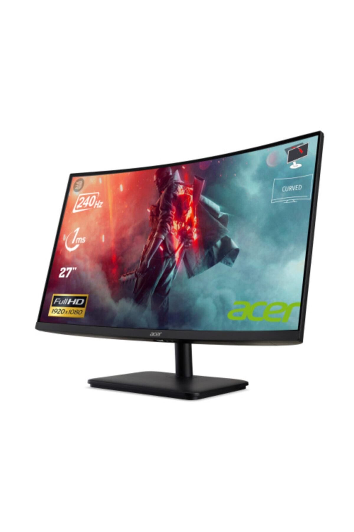 Acer Nitro Ed270x 27” 240hz 1ms (hdmı+display) Adaptive-sync Full Hd Curved Monitör Um.he0ee.x01