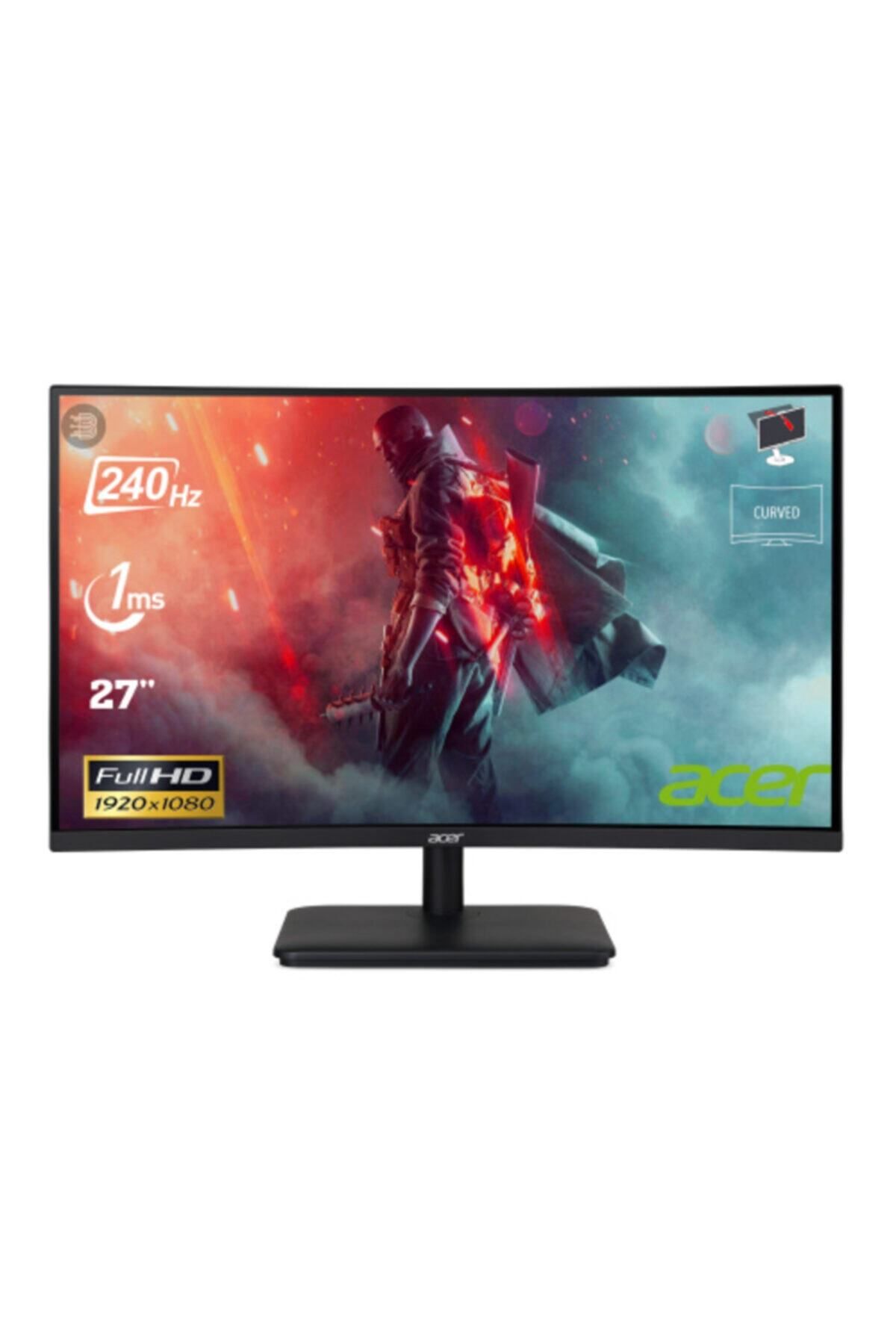 Acer Nitro Ed270x 27” 240hz 1ms (hdmı+display) Adaptive-sync Full Hd Curved Monitör Um.he0ee.x01